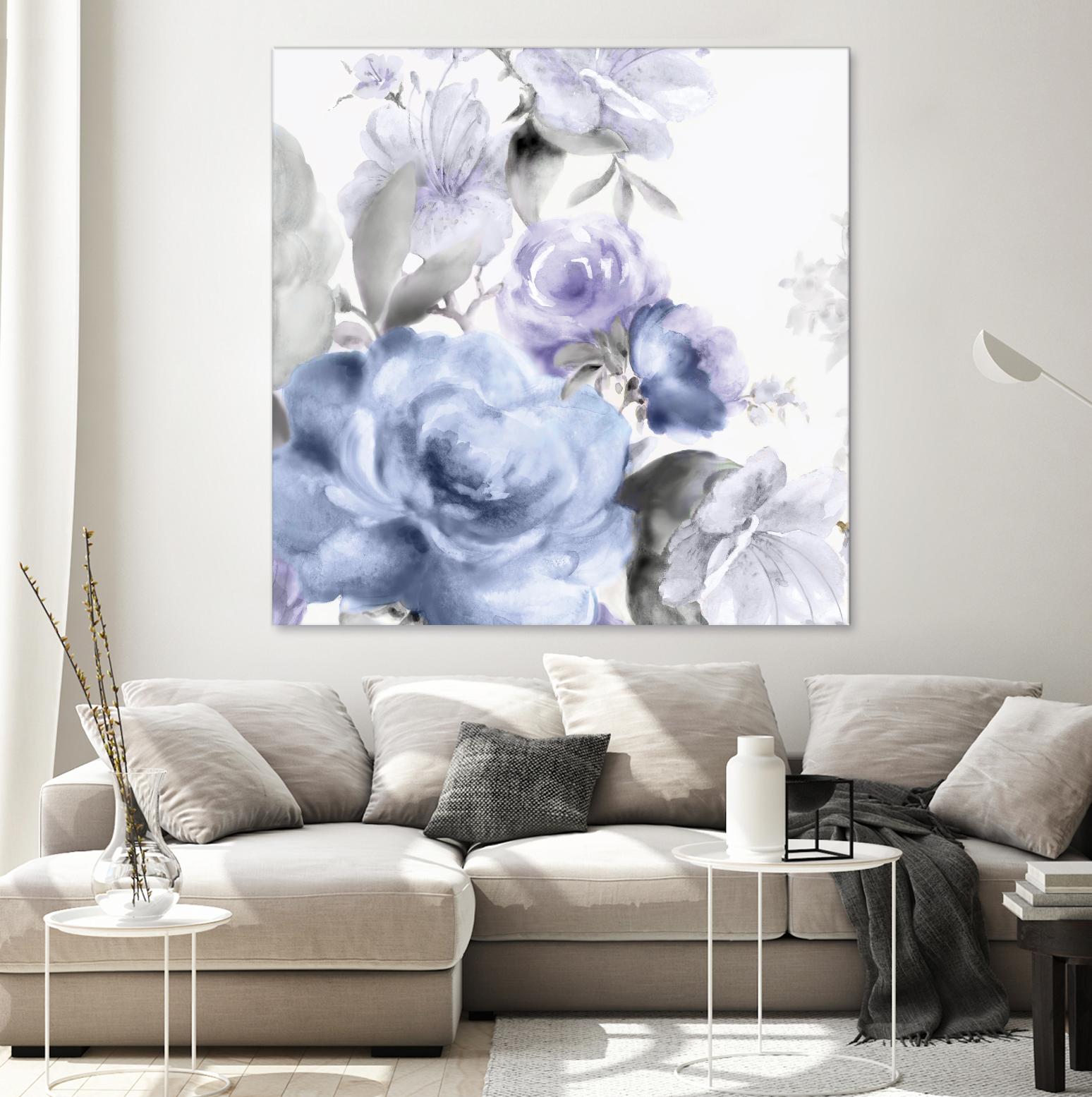 Light Floral I by Eva Watts on GIANT ART - purple floral