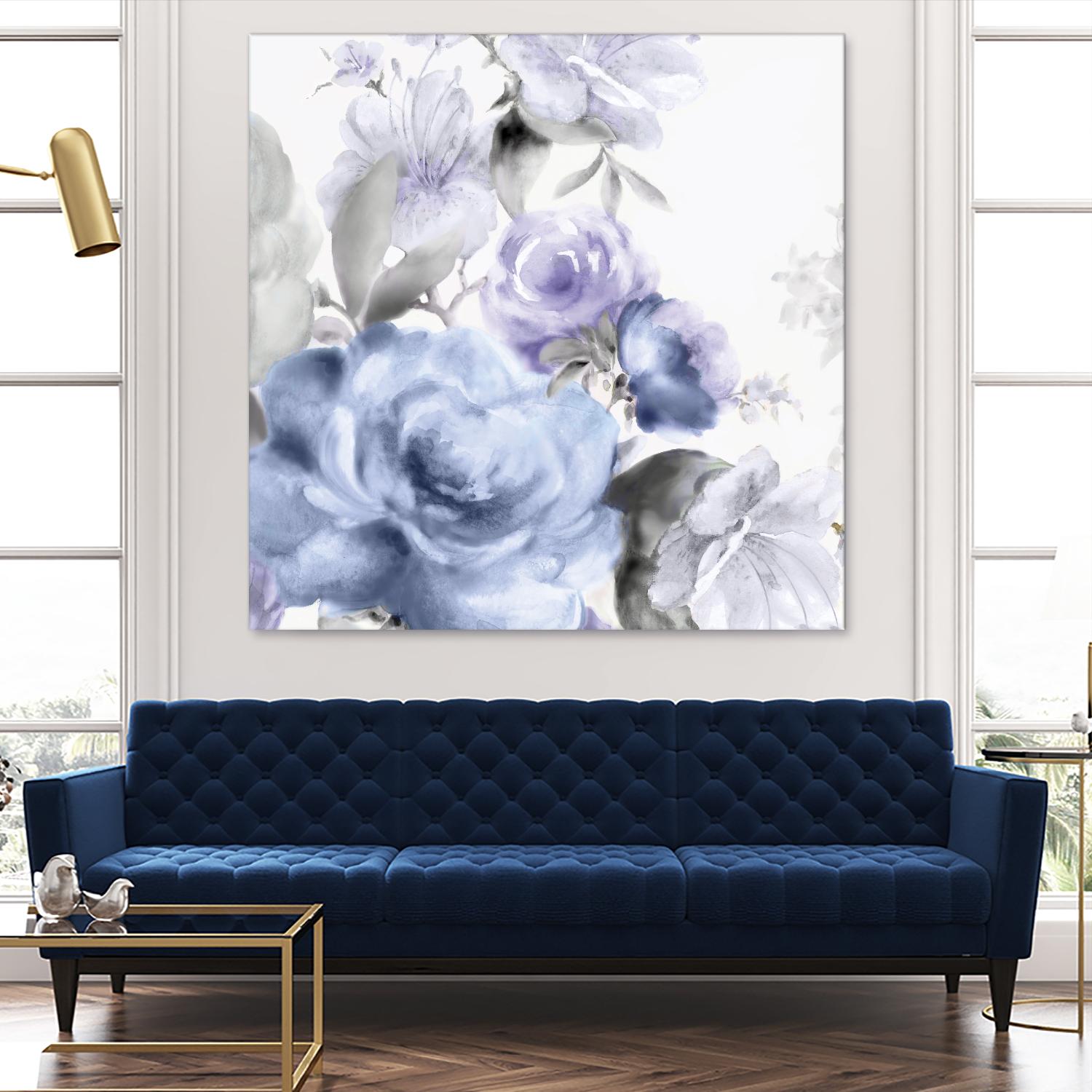 Light Floral I by Eva Watts on GIANT ART - purple floral