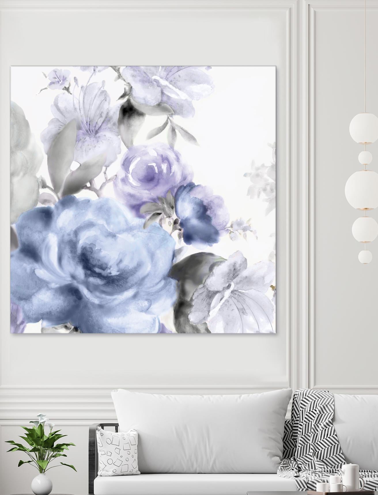 Light Floral I by Eva Watts on GIANT ART - purple floral