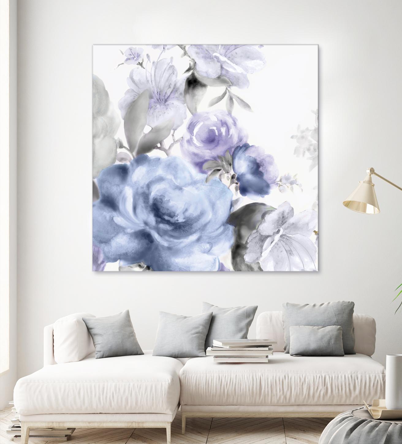 Light Floral I by Eva Watts on GIANT ART - purple floral