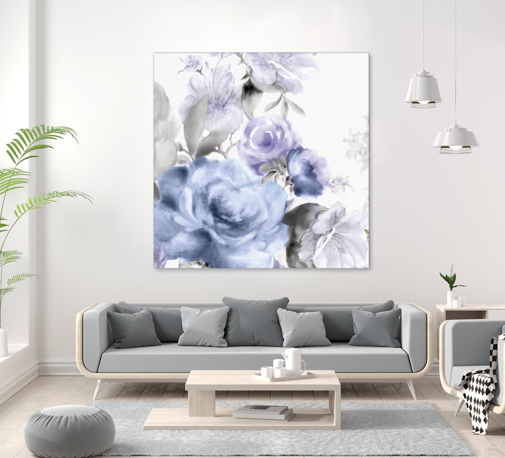 Light Floral I by Eva Watts on GIANT ART - purple floral
