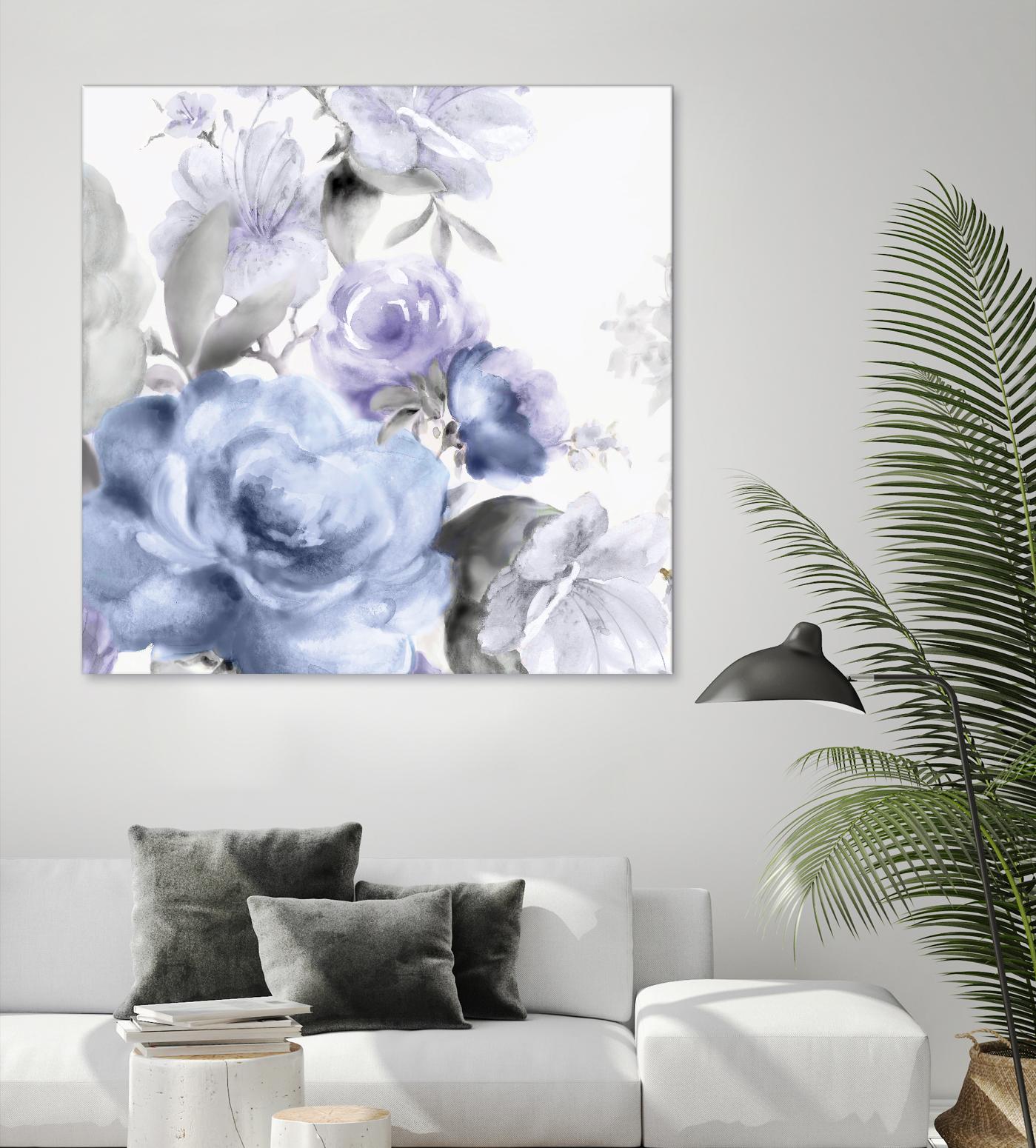 Light Floral I by Eva Watts on GIANT ART - purple floral