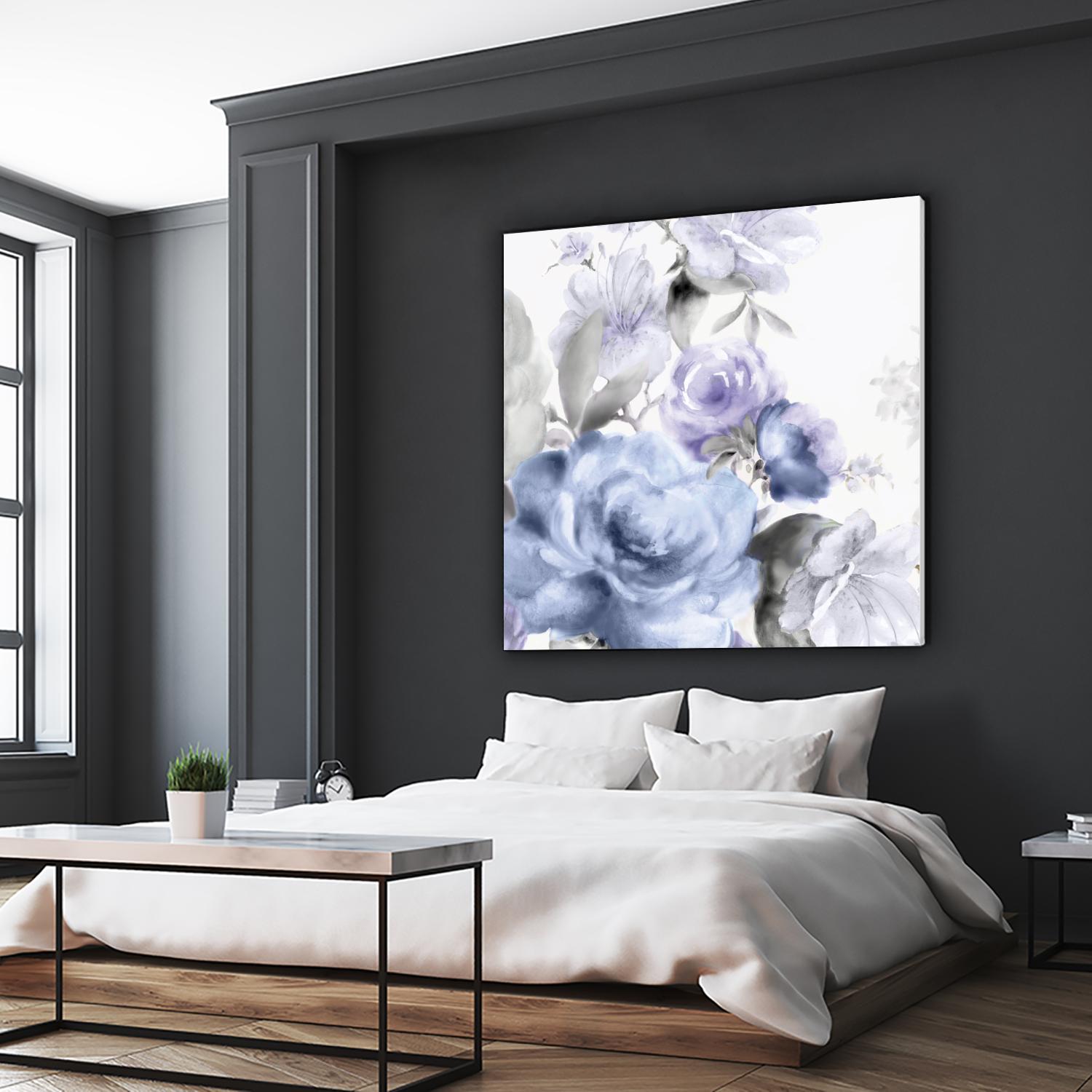 Light Floral I by Eva Watts on GIANT ART - purple floral