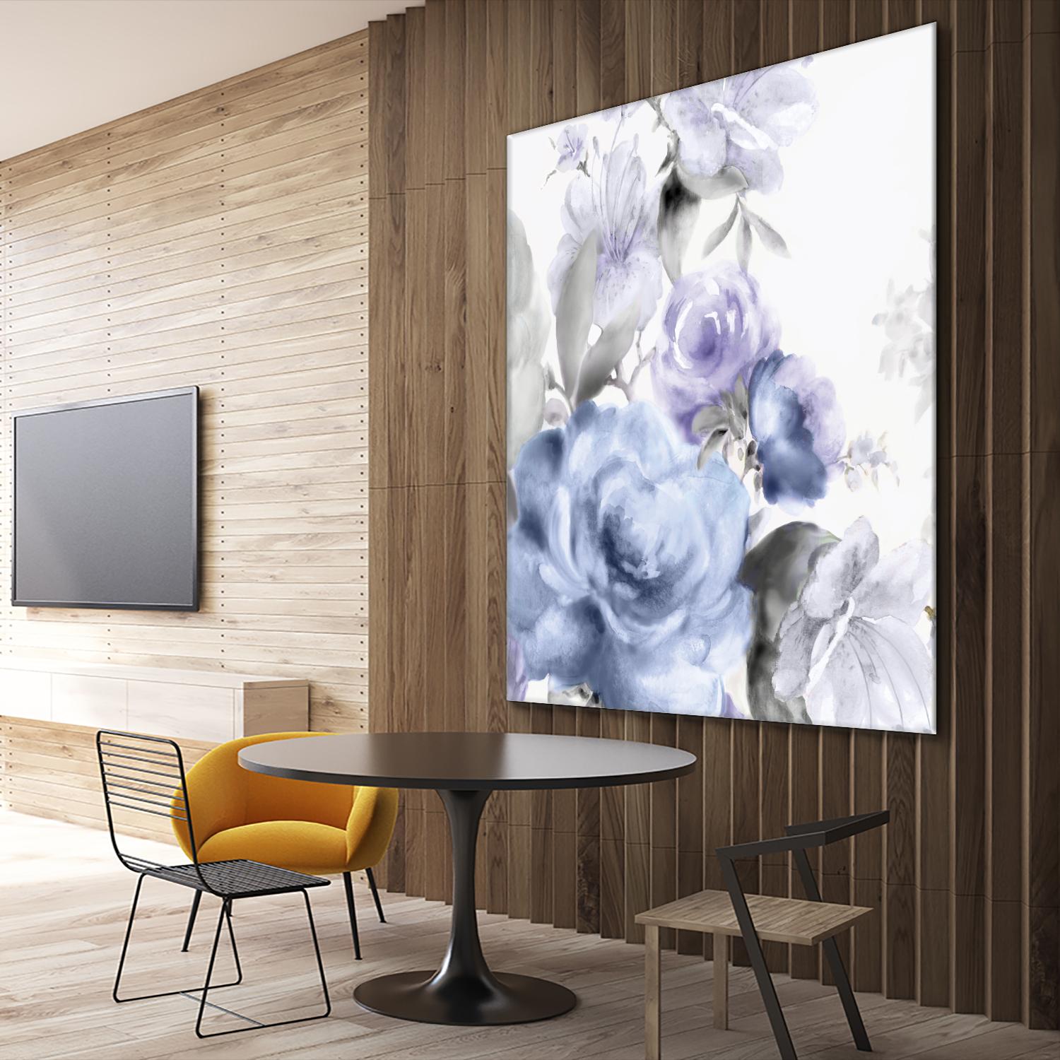 Light Floral I by Eva Watts on GIANT ART - purple floral