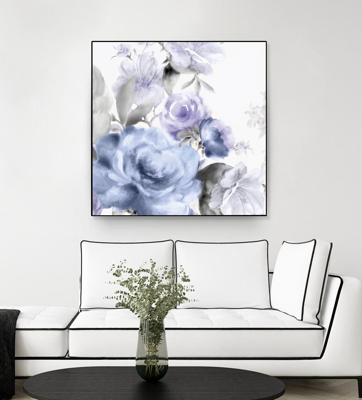 Light Floral I by Eva Watts on GIANT ART - purple floral
