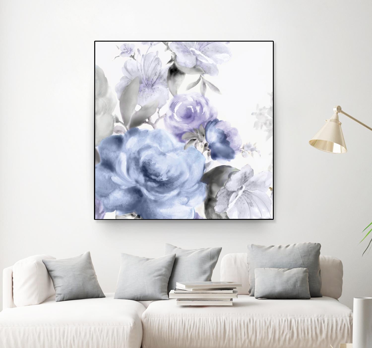 Light Floral I by Eva Watts on GIANT ART - purple floral