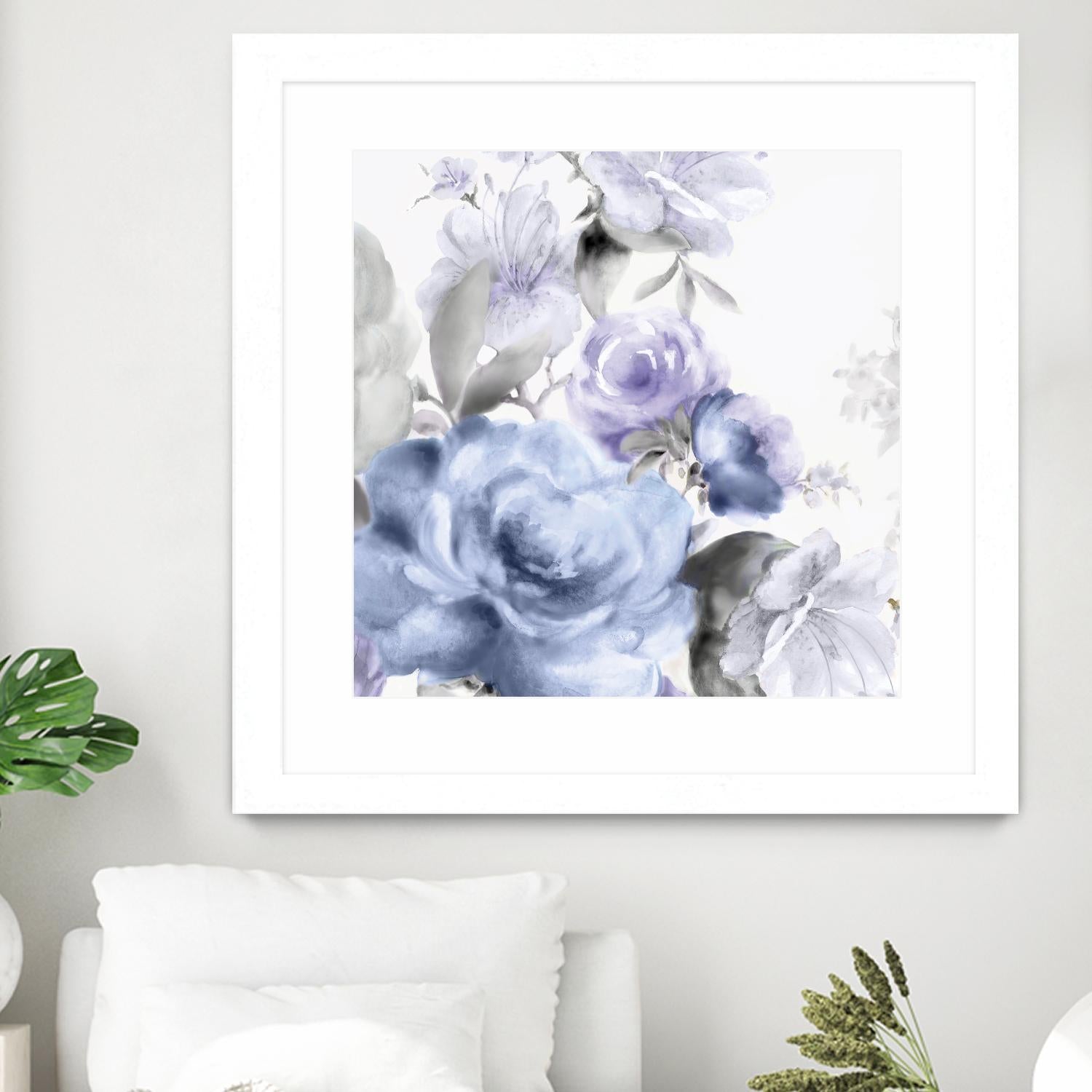 Light Floral I by Eva Watts on GIANT ART - purple floral