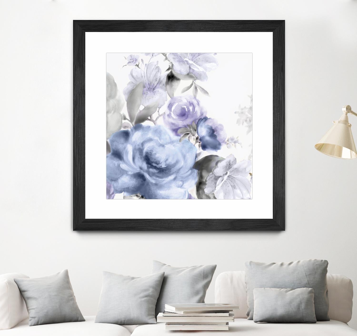 Light Floral I by Eva Watts on GIANT ART - purple floral