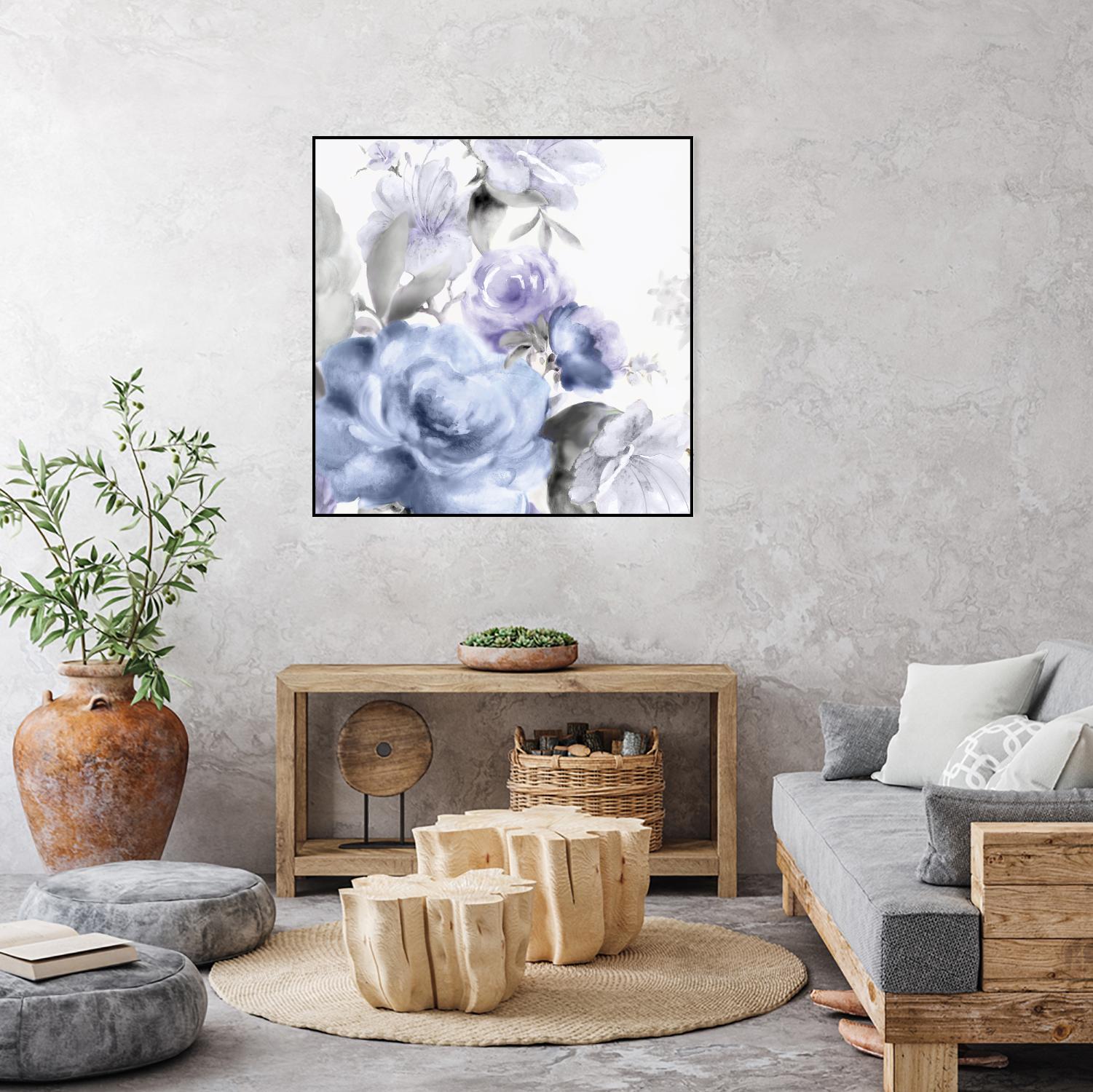 Light Floral I by Eva Watts on GIANT ART - purple floral