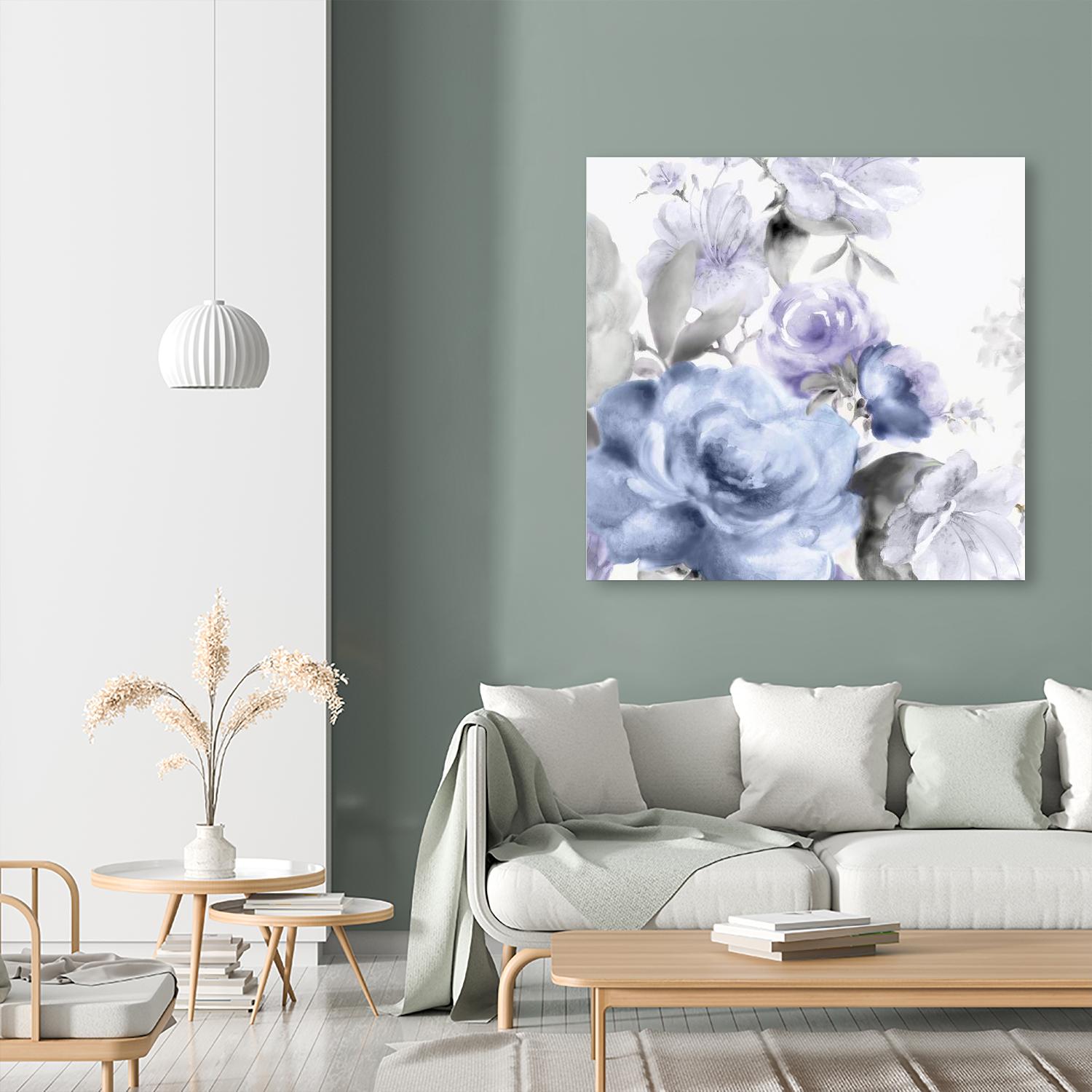Light Floral I by Eva Watts on GIANT ART - purple floral