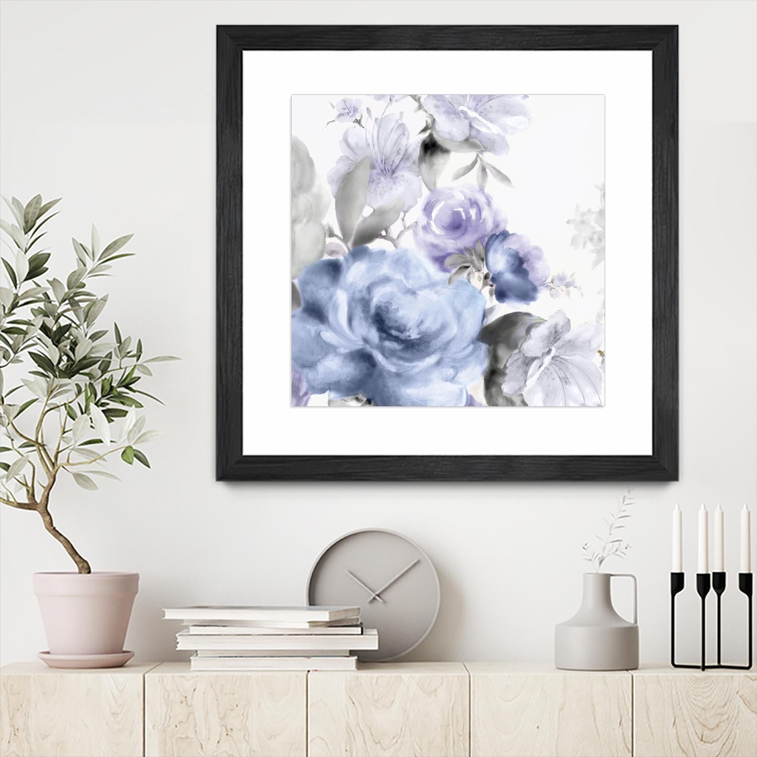 Light Floral I by Eva Watts on GIANT ART - purple floral
