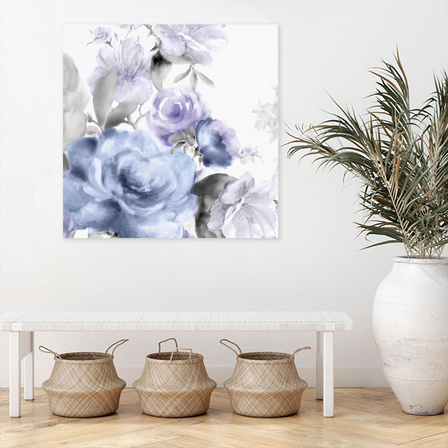Light Floral I by Eva Watts on GIANT ART - purple floral