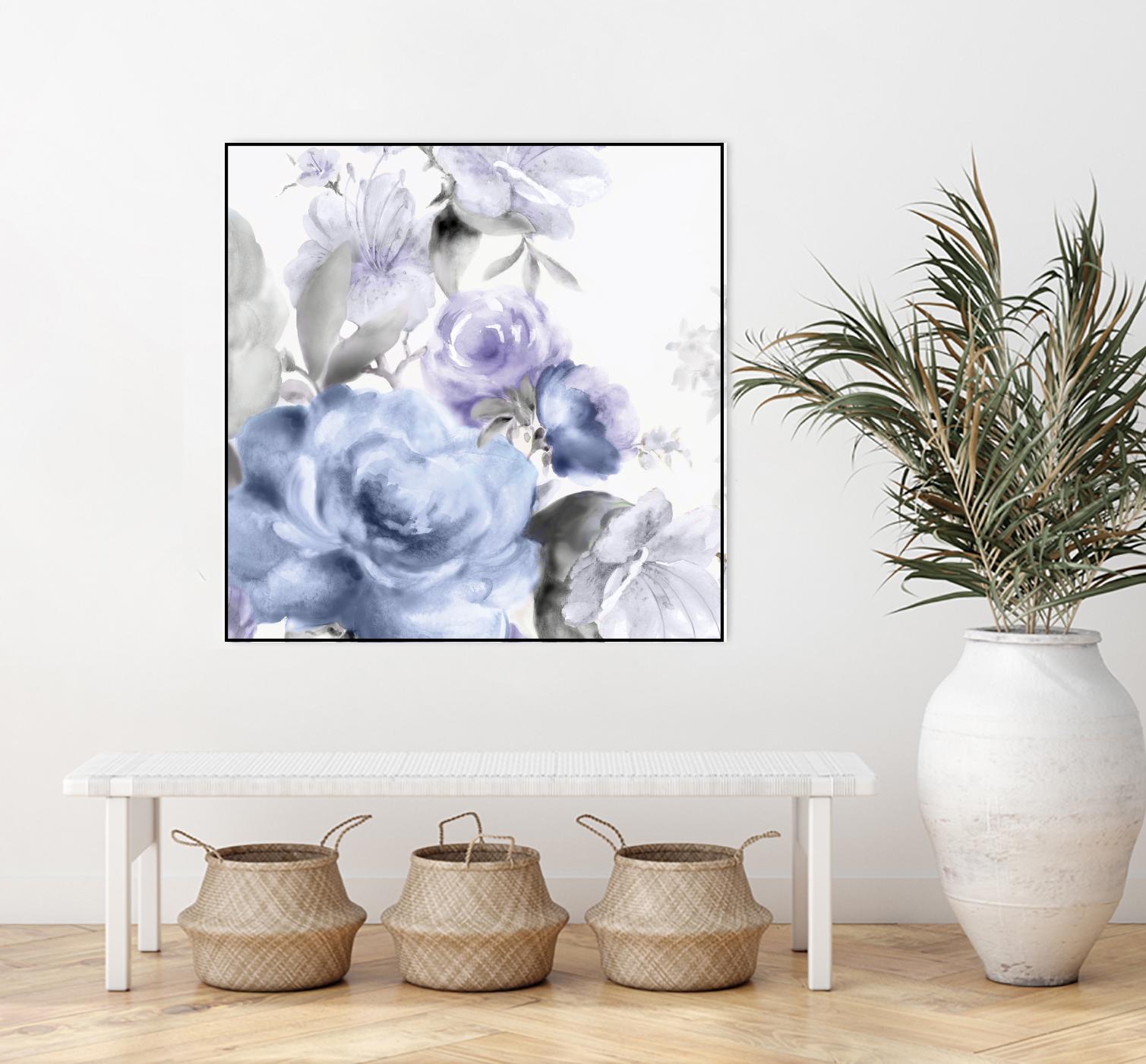 Light Floral I by Eva Watts on GIANT ART - purple floral
