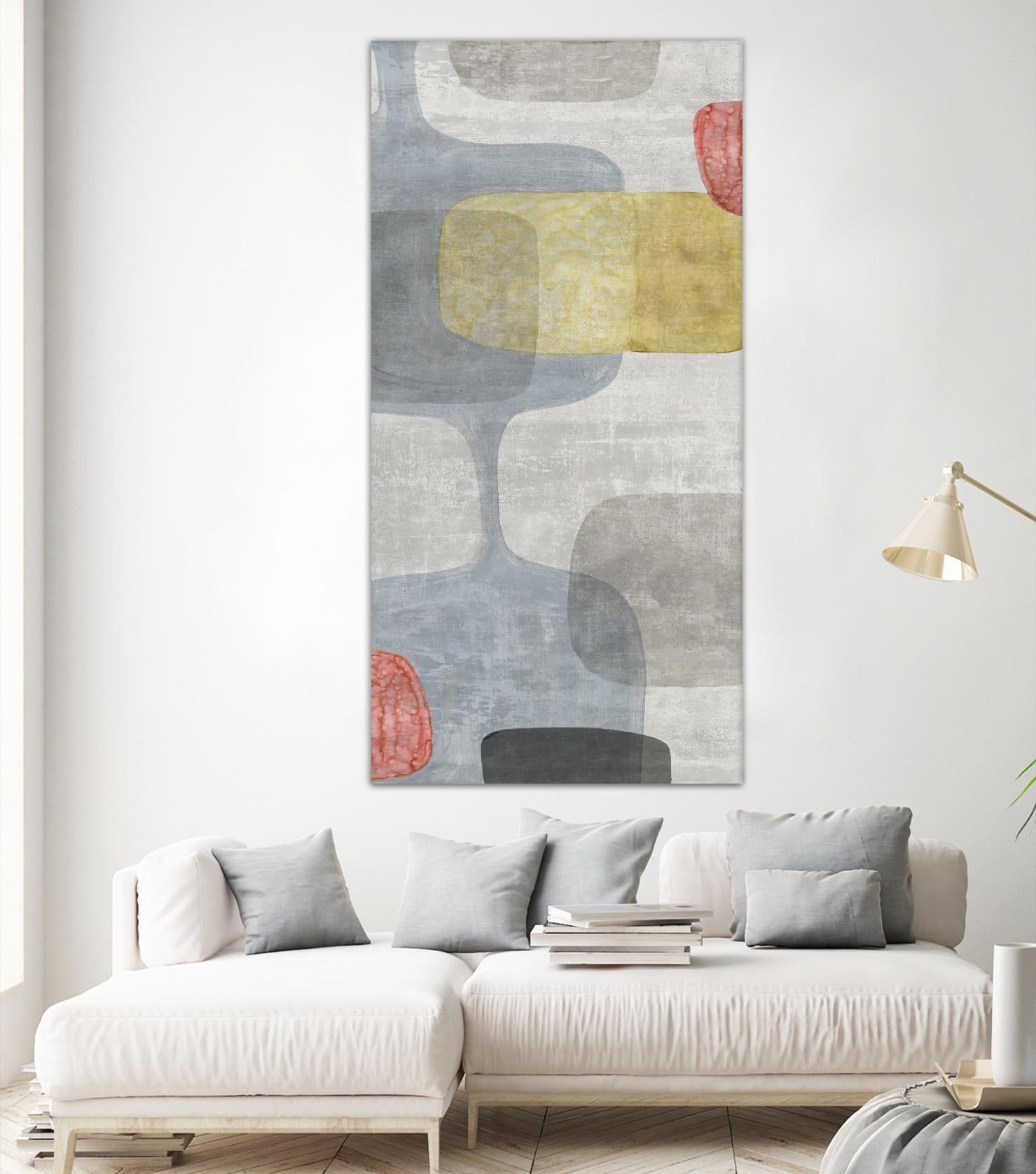 Mid Century Neutral I by Eva Watts on GIANT ART - grey abstract