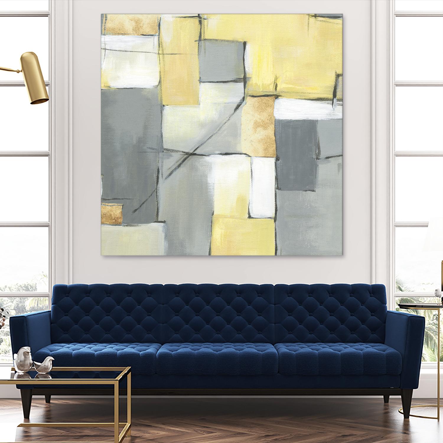 Golden Abstract by Eva Watts on GIANT ART - yellow abstract