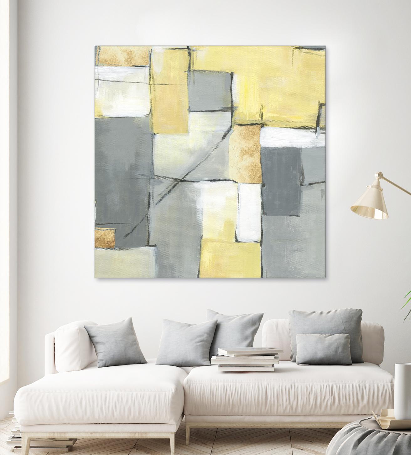 Golden Abstract by Eva Watts on GIANT ART - yellow abstract