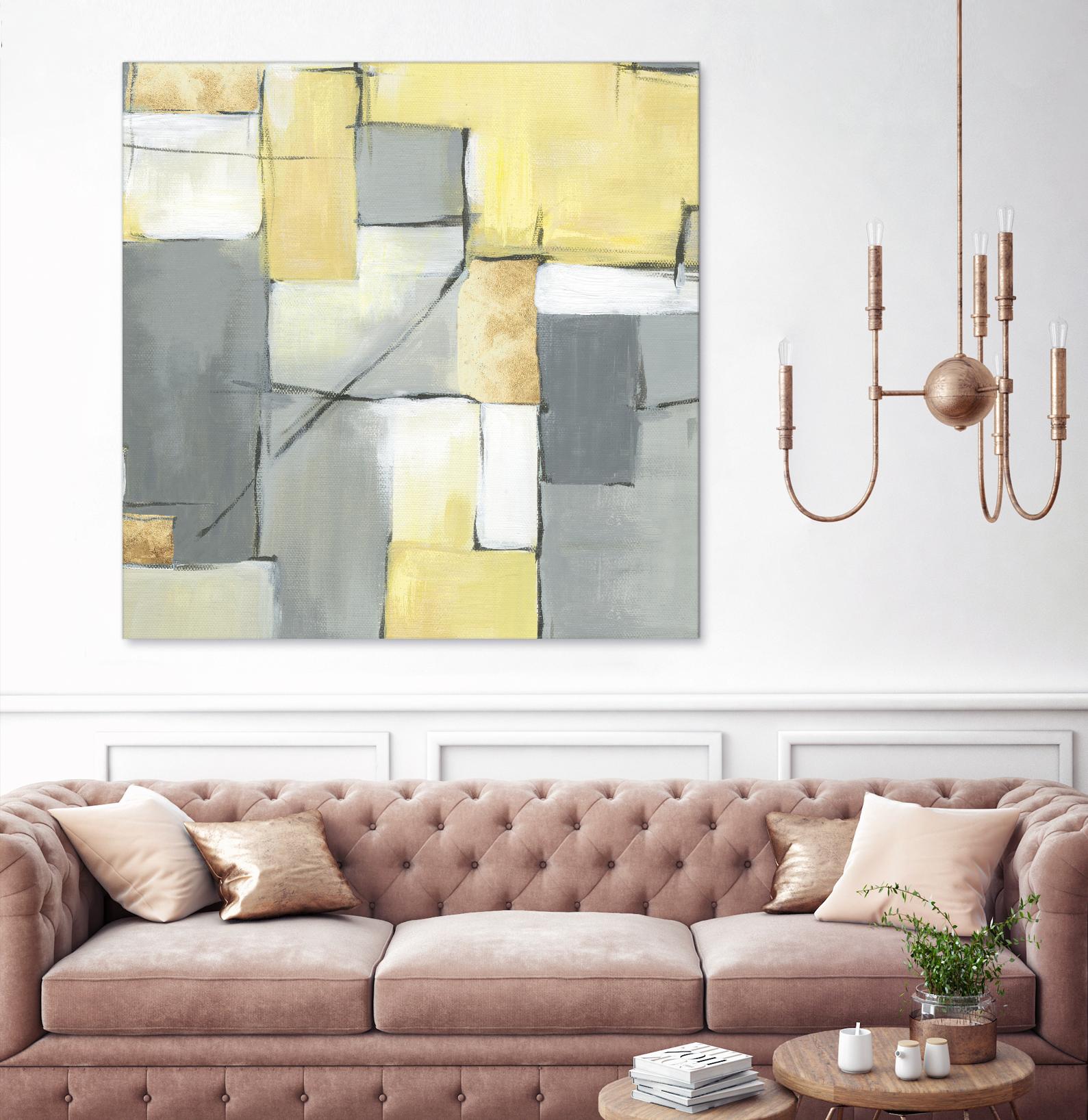 Golden Abstract by Eva Watts on GIANT ART - yellow abstract
