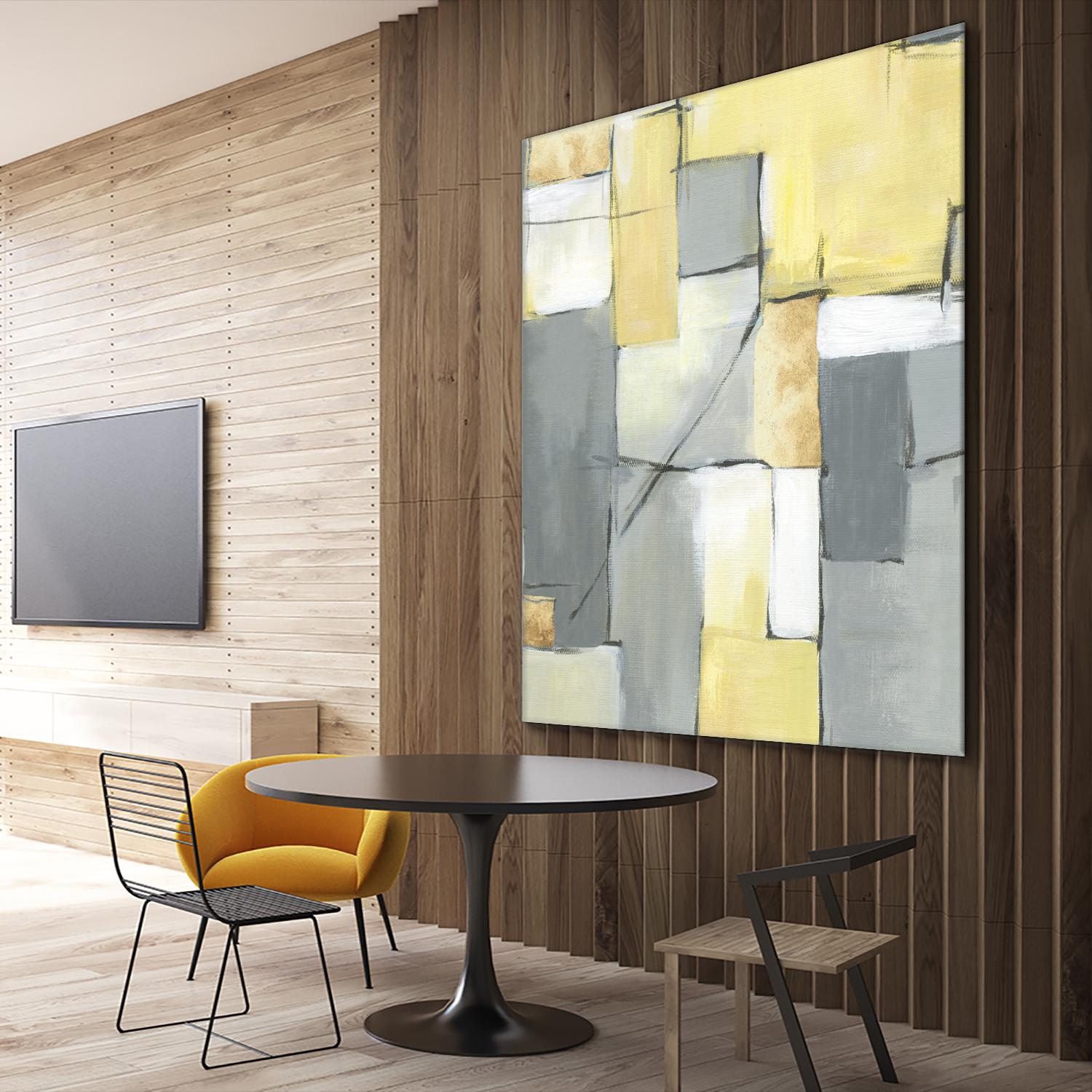 Golden Abstract by Eva Watts on GIANT ART - yellow abstract
