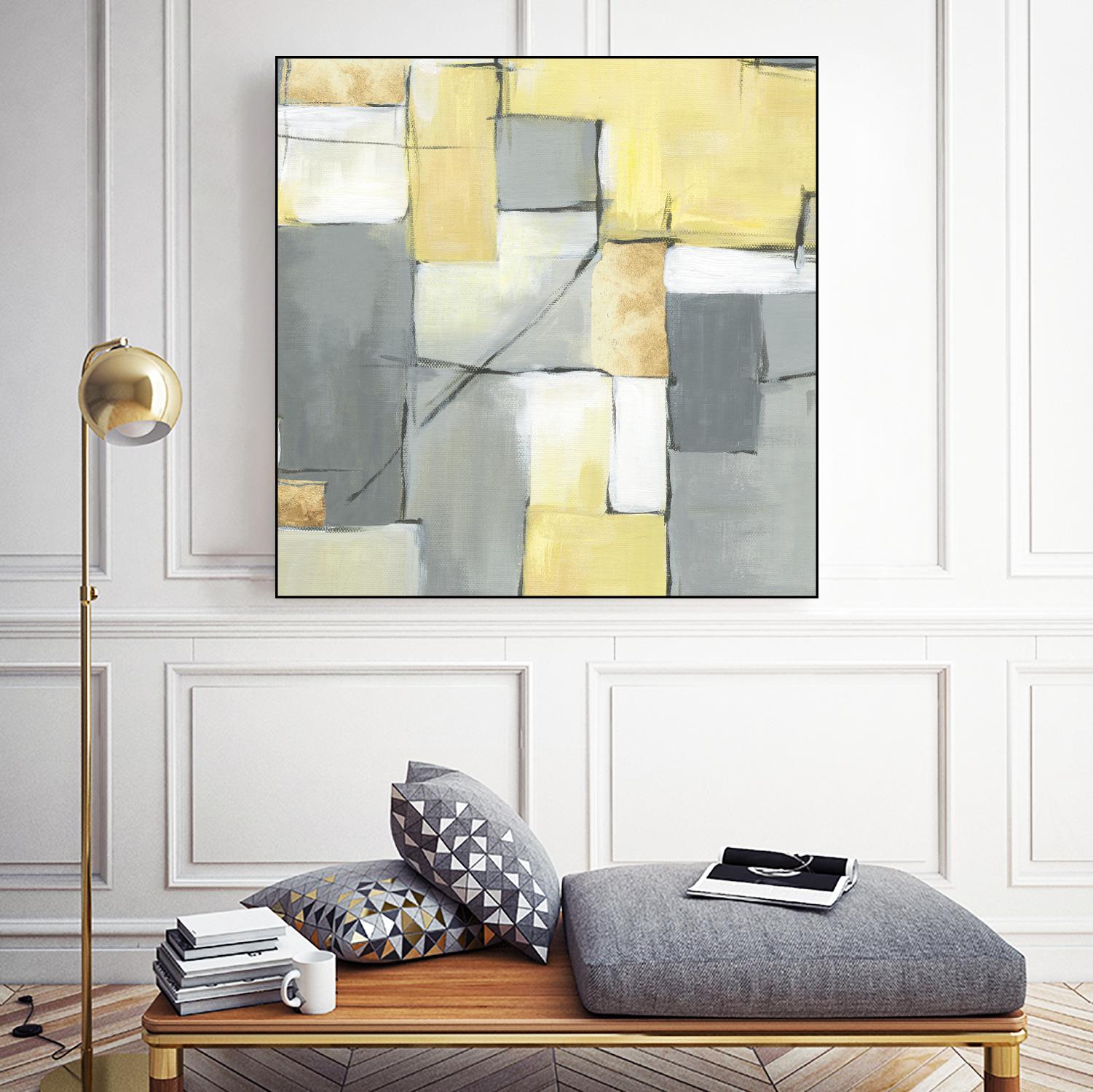 Golden Abstract by Eva Watts on GIANT ART - yellow abstract