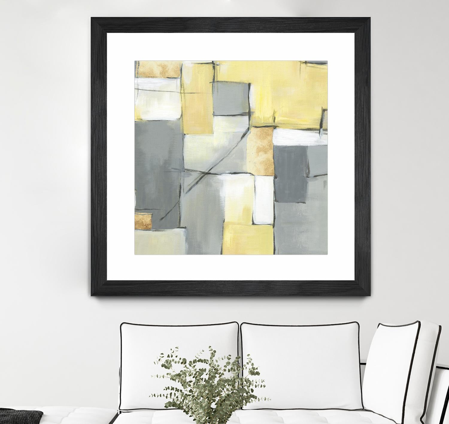 Golden Abstract by Eva Watts on GIANT ART - yellow abstract