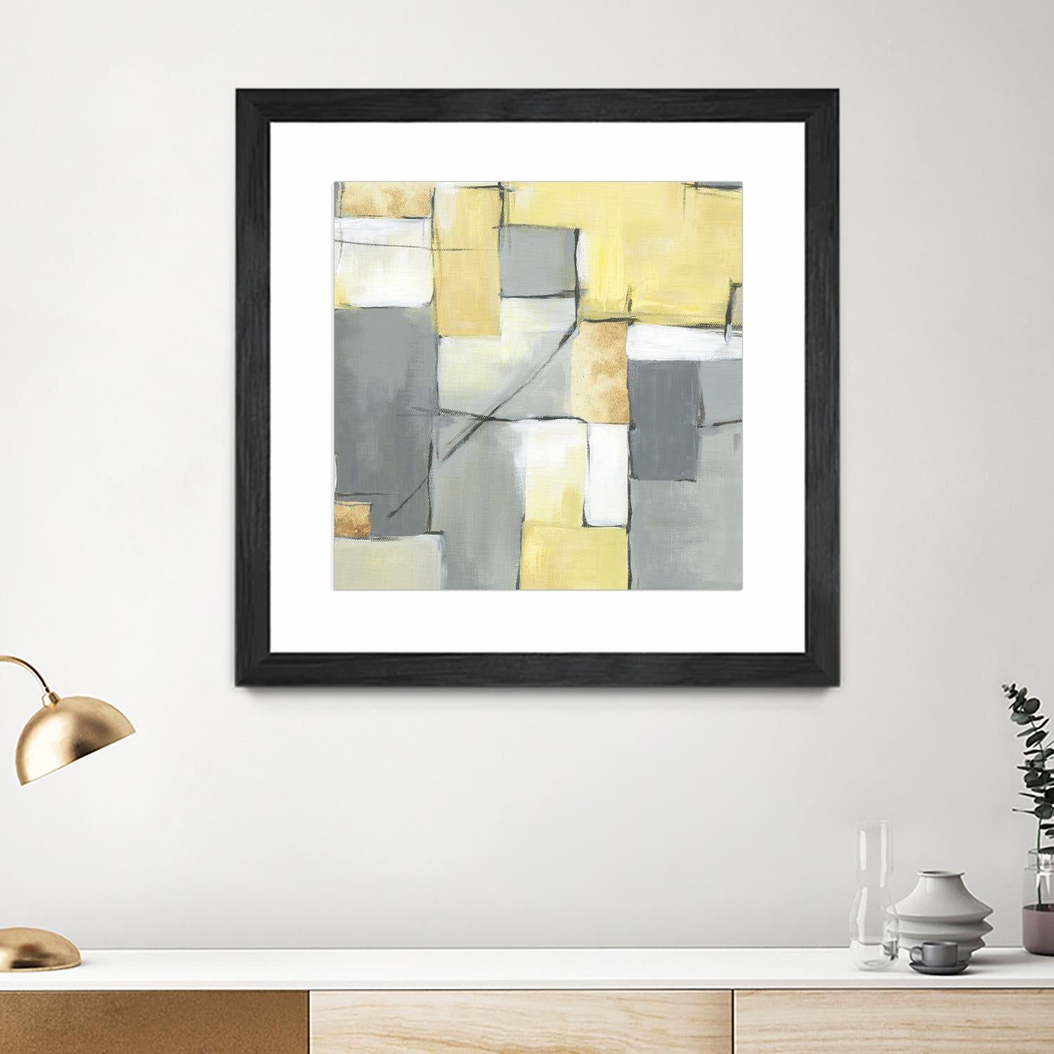 Golden Abstract by Eva Watts on GIANT ART - yellow abstract