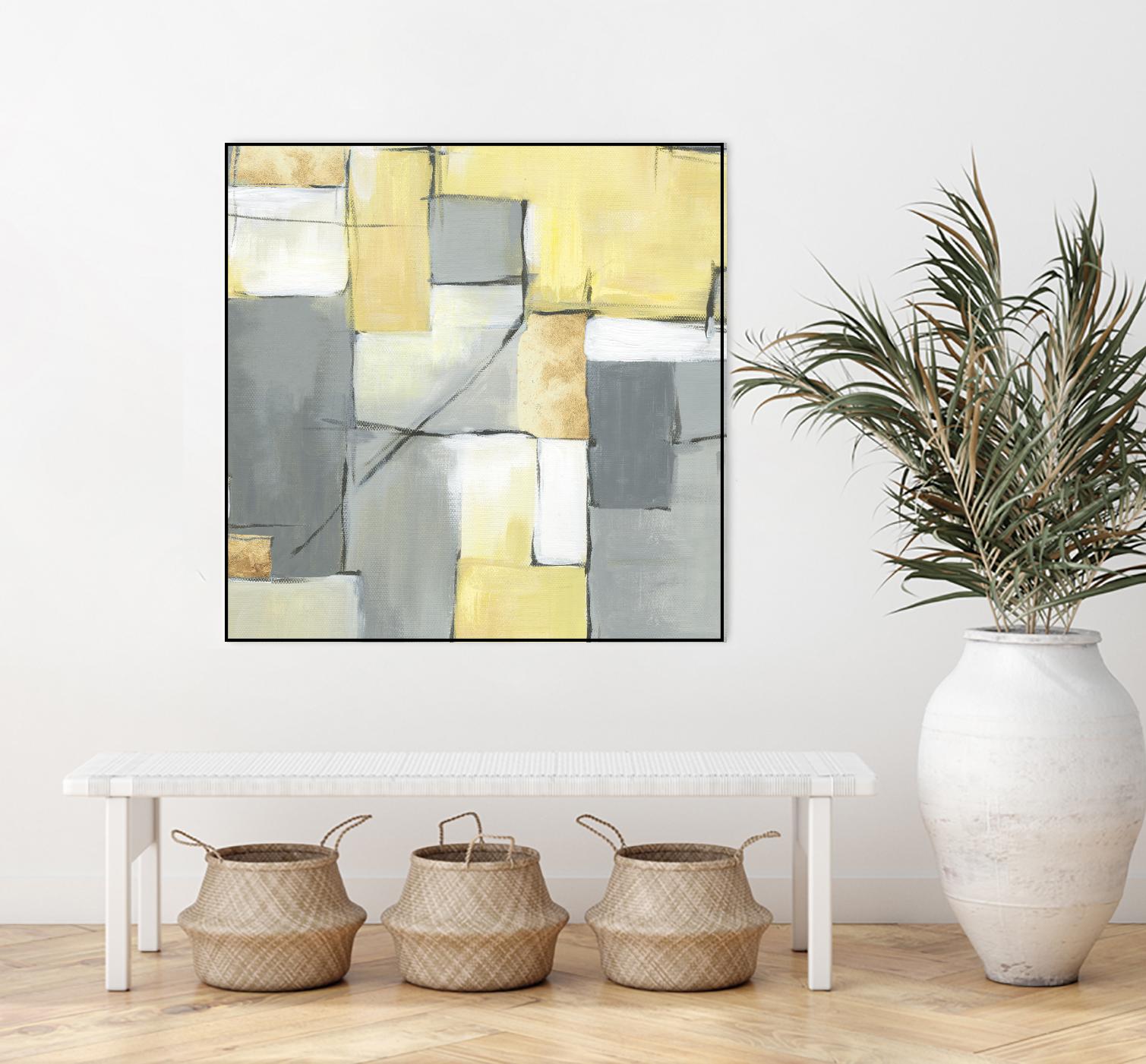 Golden Abstract by Eva Watts on GIANT ART - yellow abstract