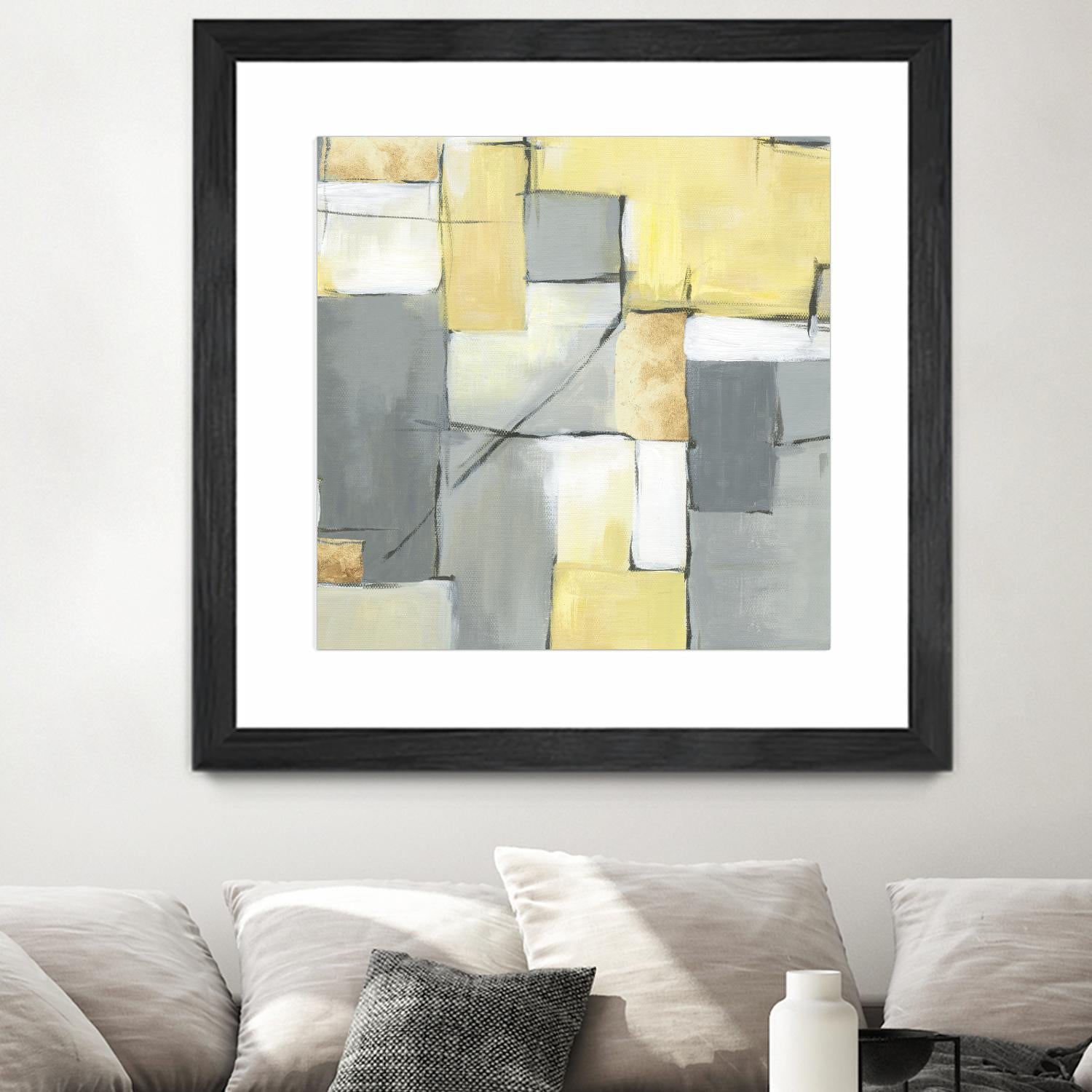 Golden Abstract by Eva Watts on GIANT ART - yellow abstract