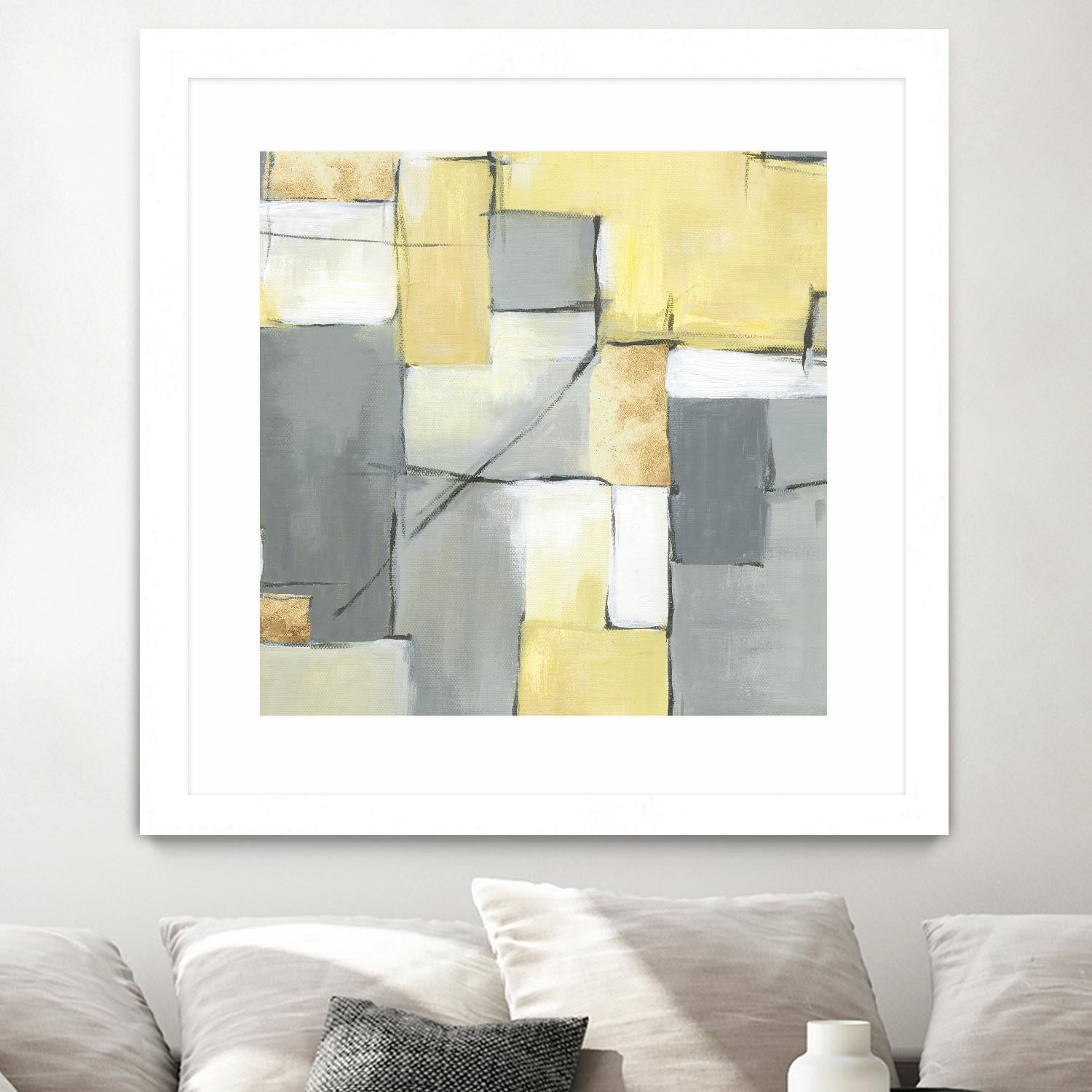 Golden Abstract by Eva Watts on GIANT ART - yellow abstract