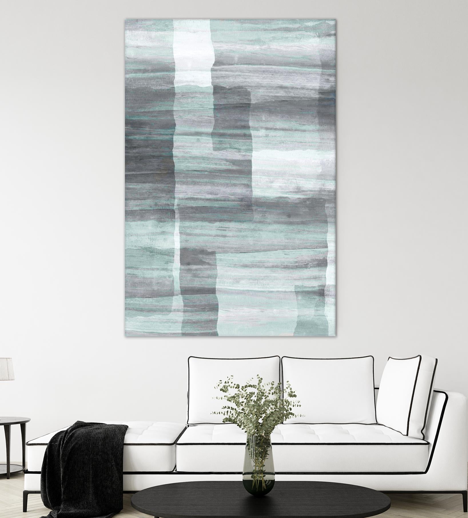 Shades of Grey by Eva Watts on GIANT ART - green abstract