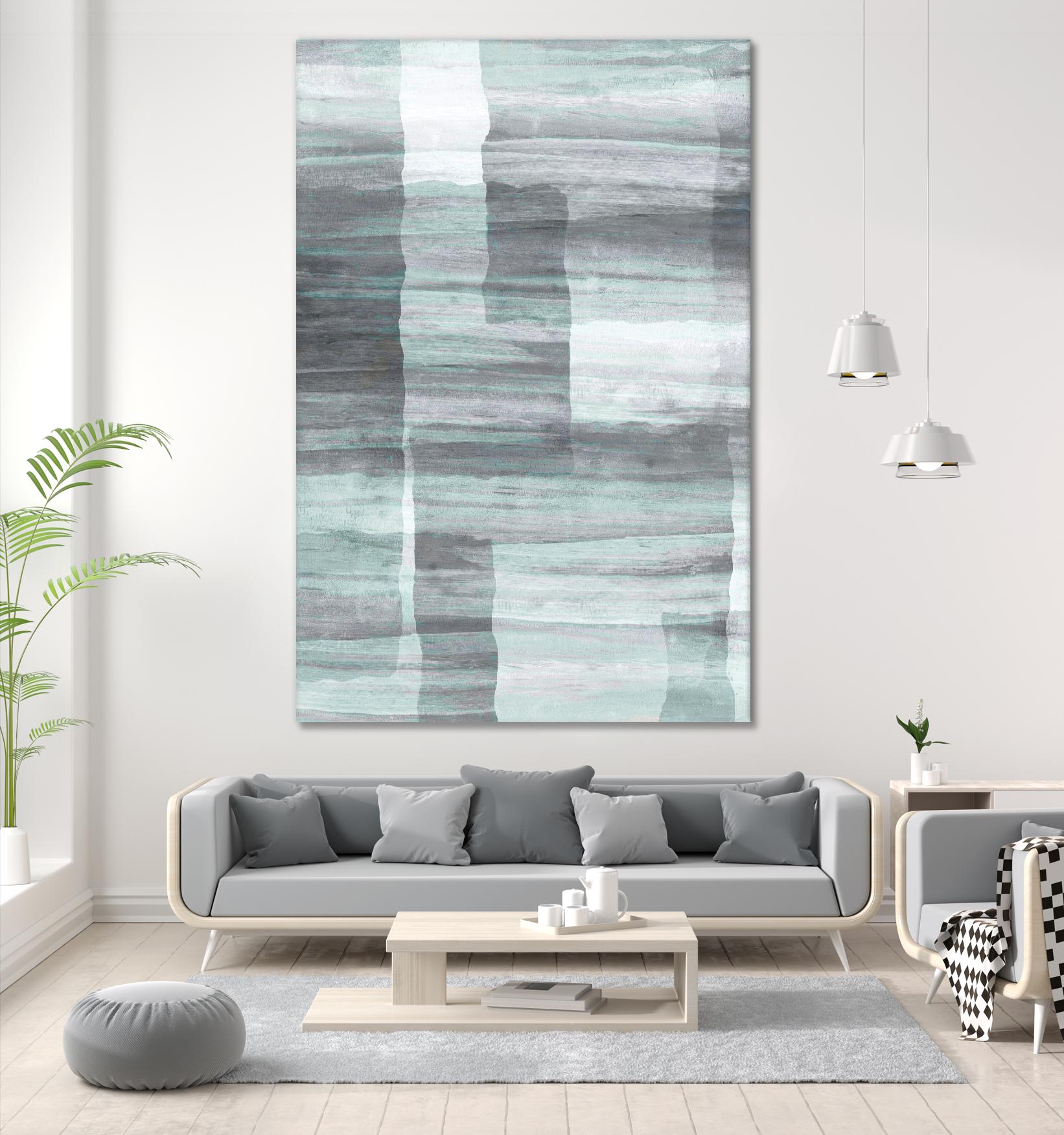 Shades of Grey by Eva Watts on GIANT ART - green abstract