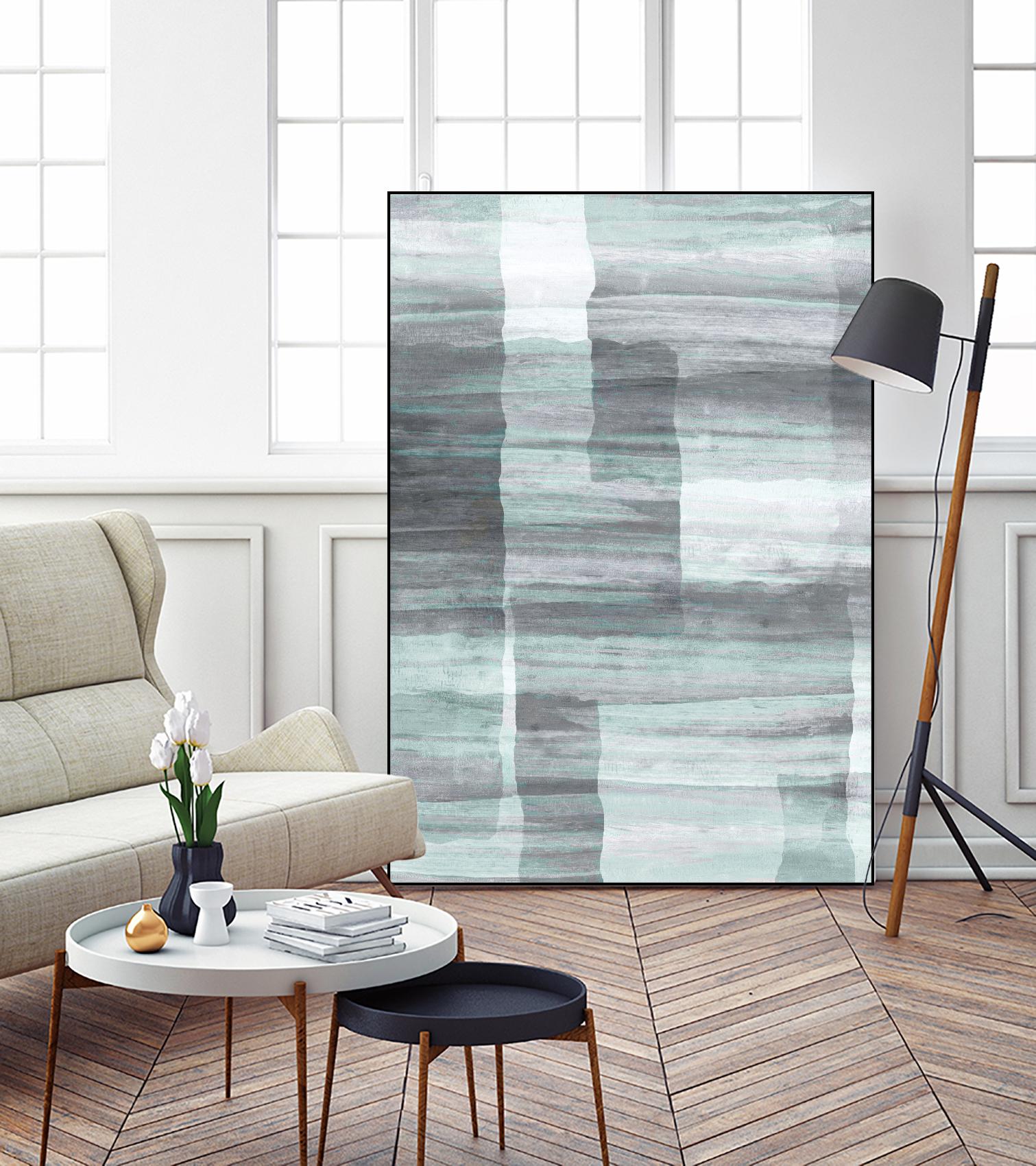 Shades of Grey by Eva Watts on GIANT ART - green abstract