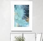 Gold Under the Sea II by Eva Watts on GIANT ART - blue abstract