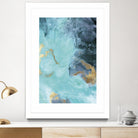 Gold Under the Sea II by Eva Watts on GIANT ART - blue abstract