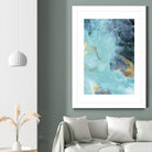 Gold Under the Sea II by Eva Watts on GIANT ART - blue abstract