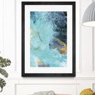 Gold Under the Sea II by Eva Watts on GIANT ART - blue abstract