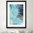 Gold Under the Sea II by Eva Watts on GIANT ART - blue abstract
