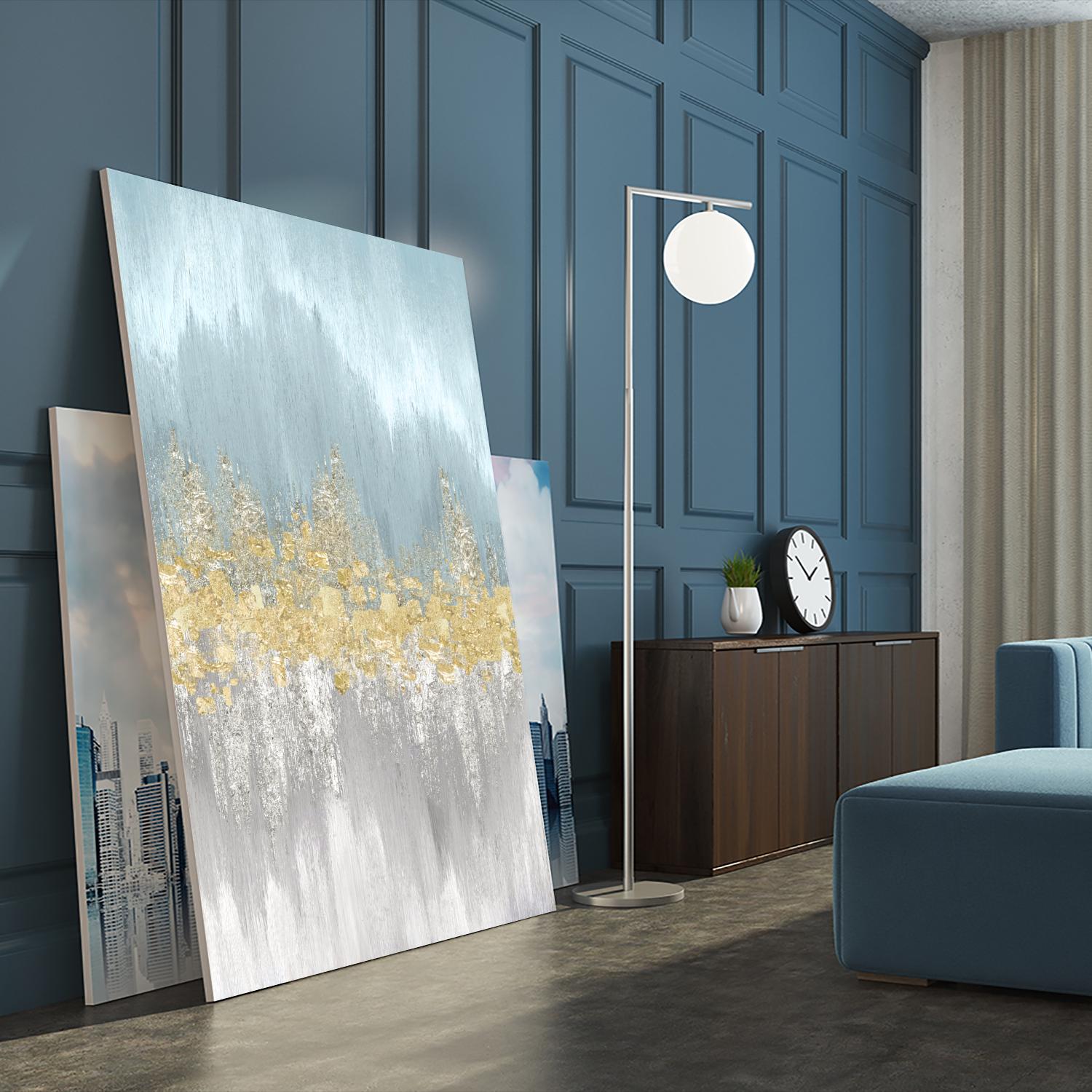 Neutral Wave Lenghts I by Eva Watts on GIANT ART - gold abstract