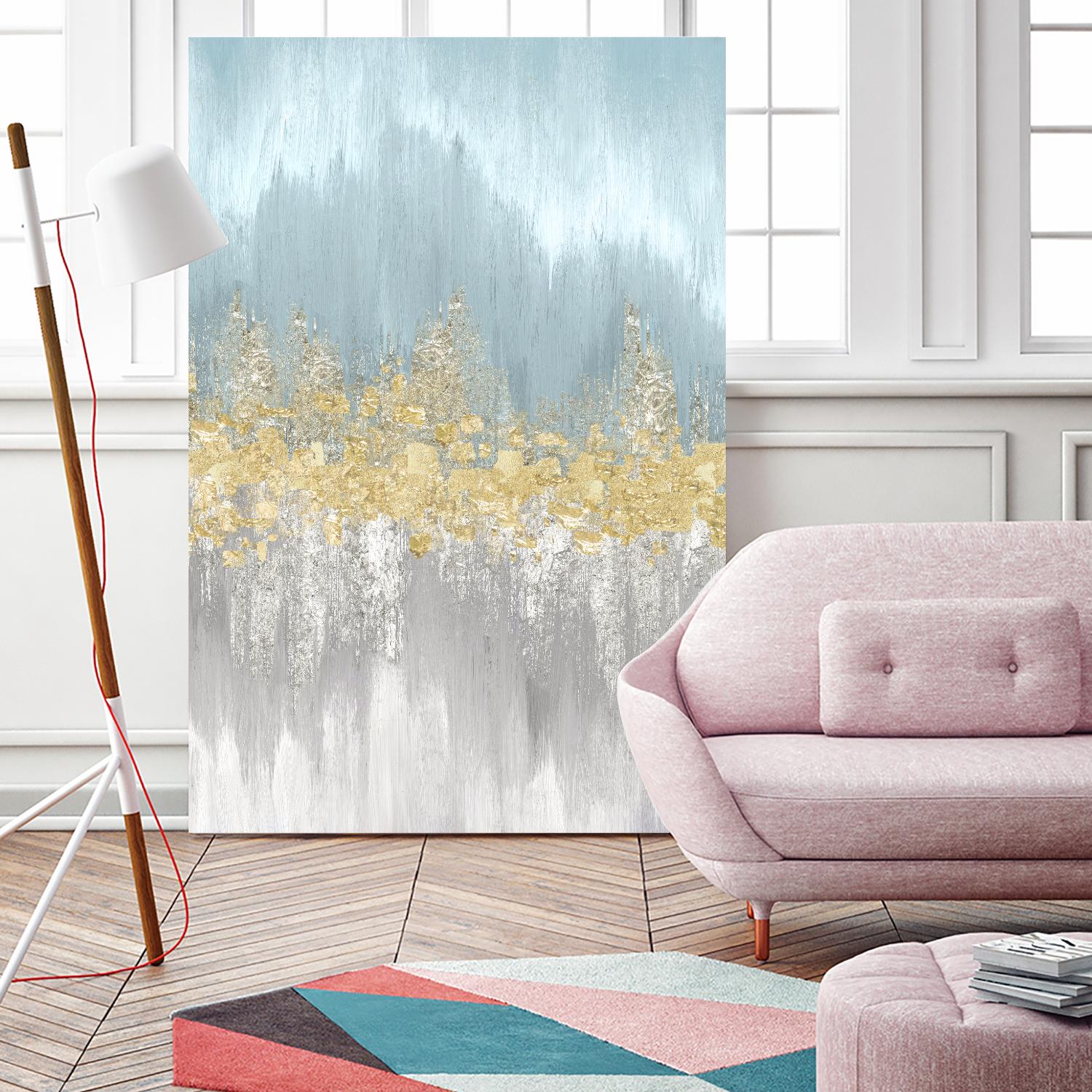 Neutral Wave Lenghts I by Eva Watts on GIANT ART - gold abstract