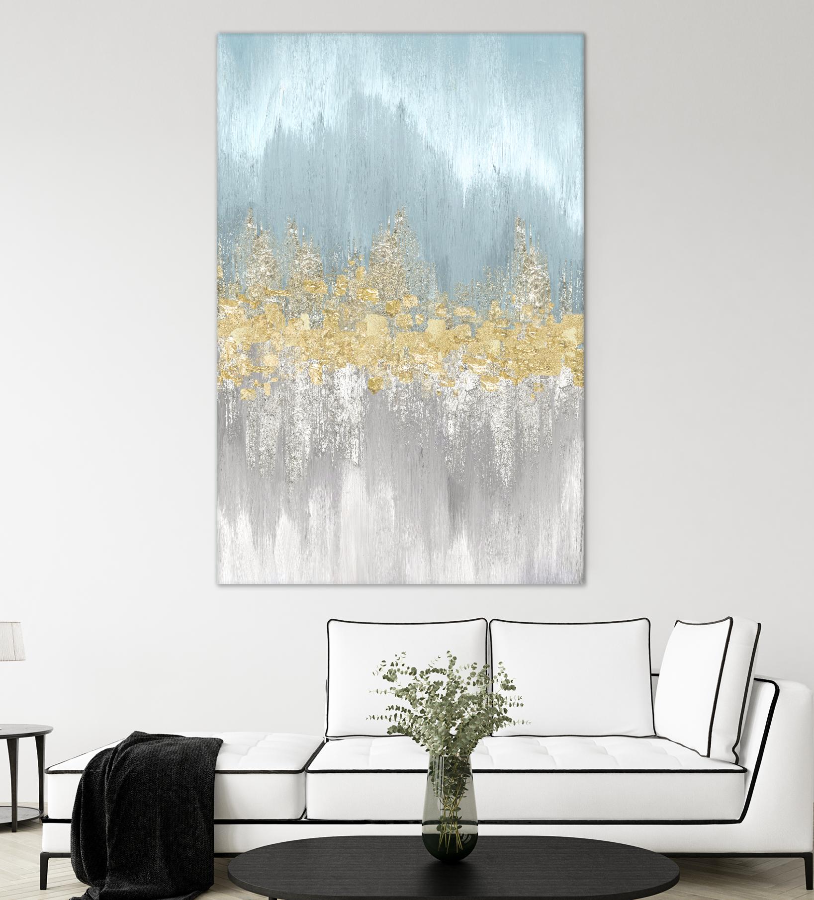 Neutral Wave Lenghts I by Eva Watts on GIANT ART - gold abstract
