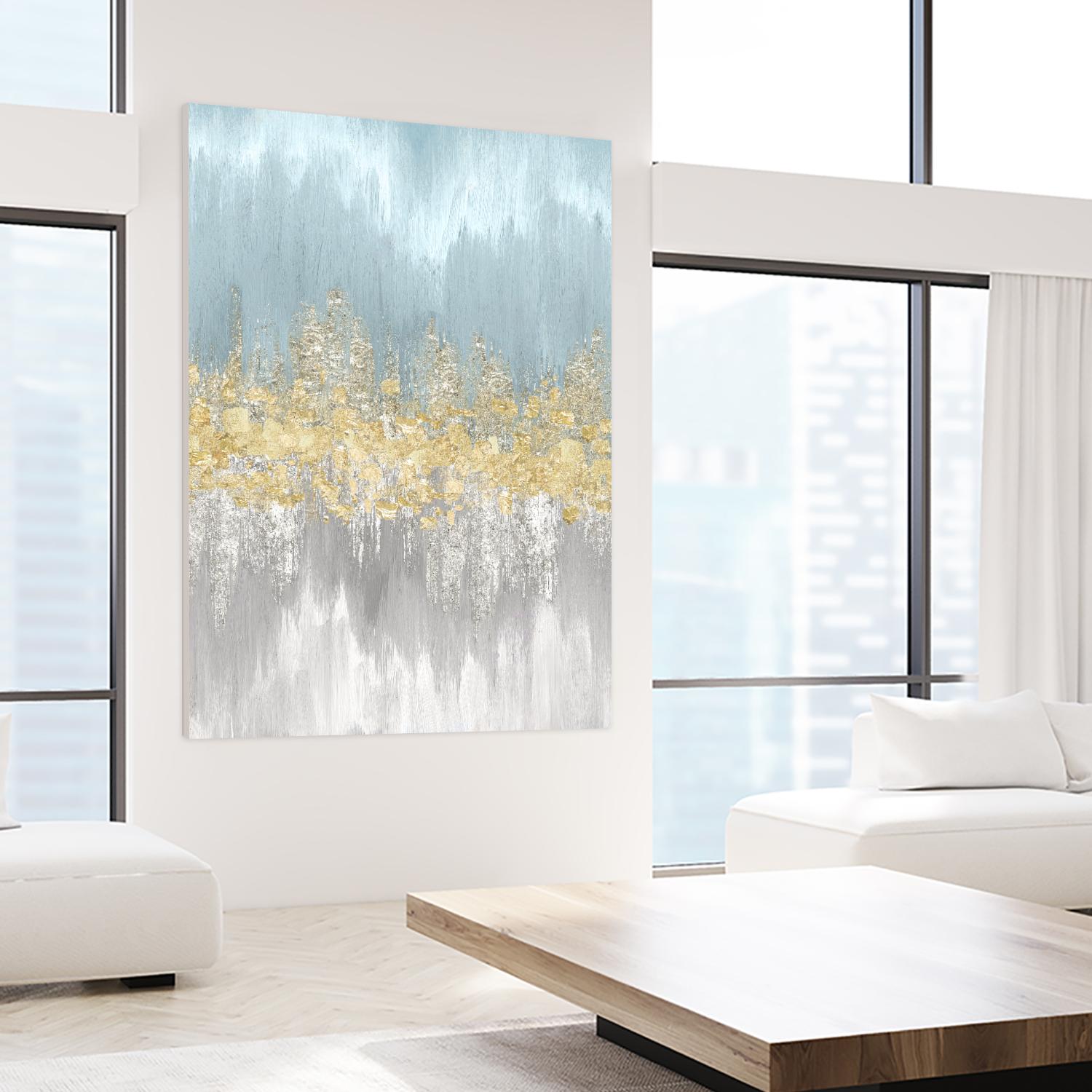 Neutral Wave Lenghts III by Eva Watts on GIANT ART - gold abstract