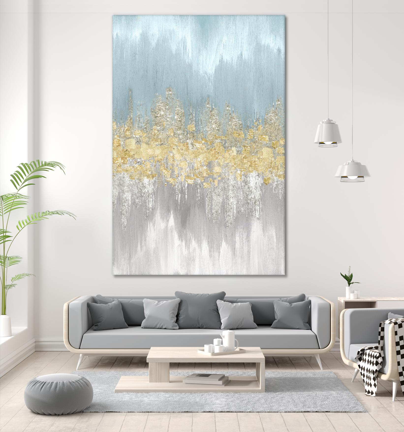 Neutral Wave Lenghts III by Eva Watts on GIANT ART - gold abstract