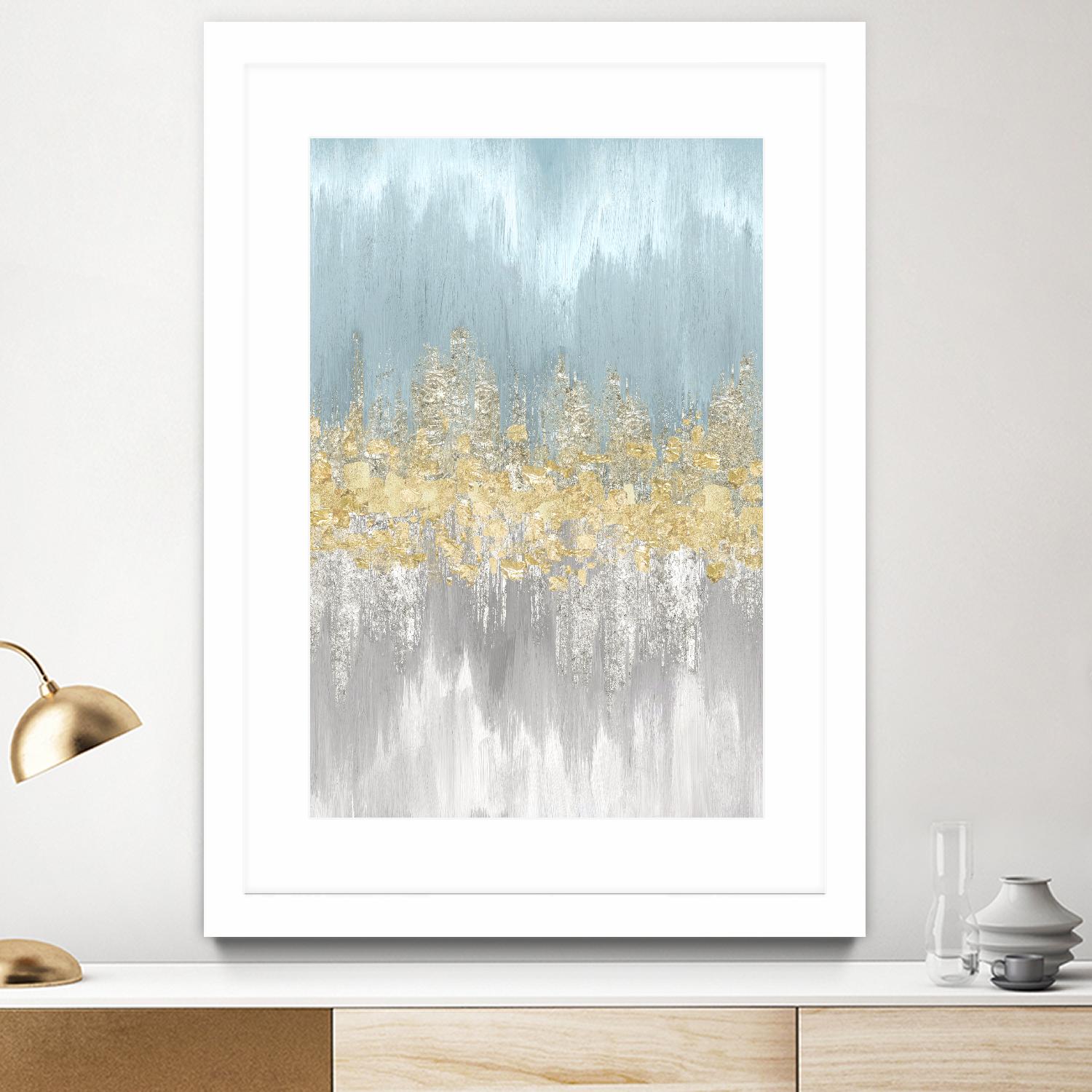 Neutral Wave Lenghts III by Eva Watts on GIANT ART - gold abstract