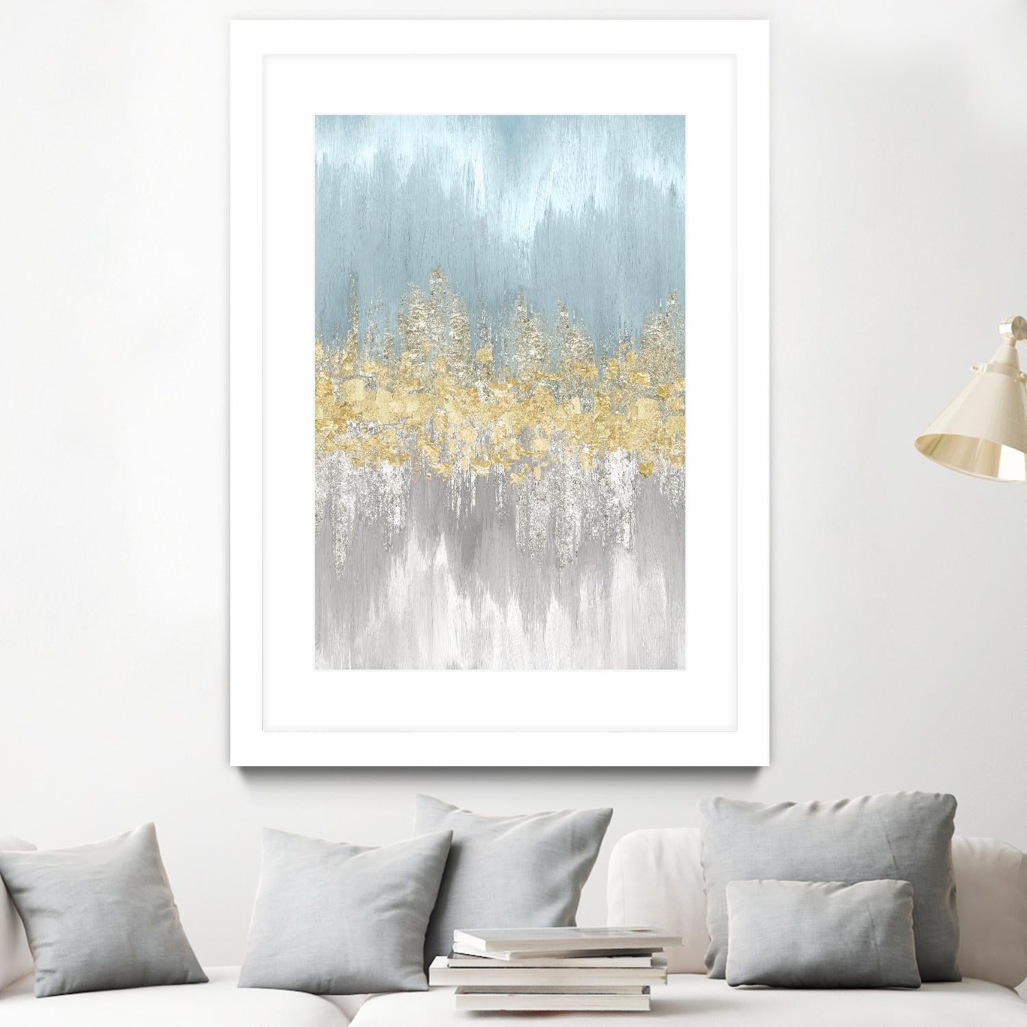 Neutral Wave Lenghts III by Eva Watts on GIANT ART - gold abstract