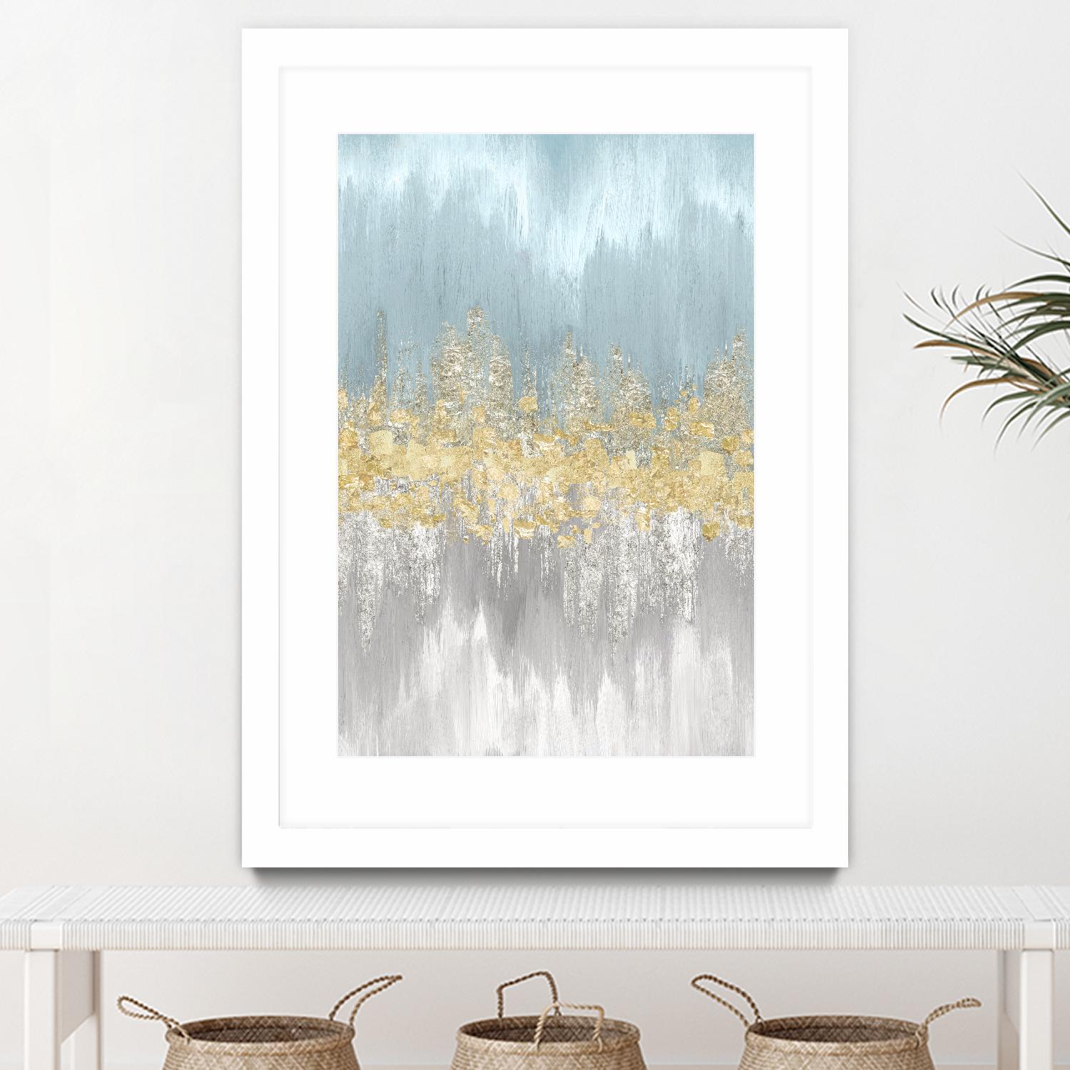 Neutral Wave Lenghts III by Eva Watts on GIANT ART - gold abstract