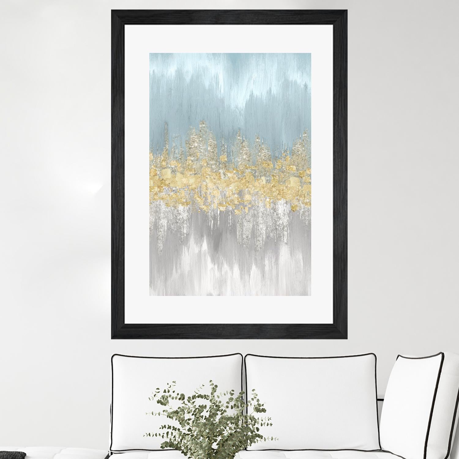 Neutral Wave Lenghts III by Eva Watts on GIANT ART - gold abstract