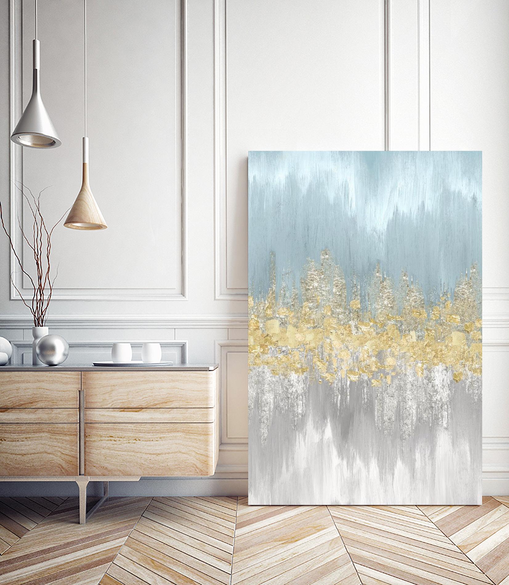Neutral Wave Lenghts III by Eva Watts on GIANT ART - gold abstract