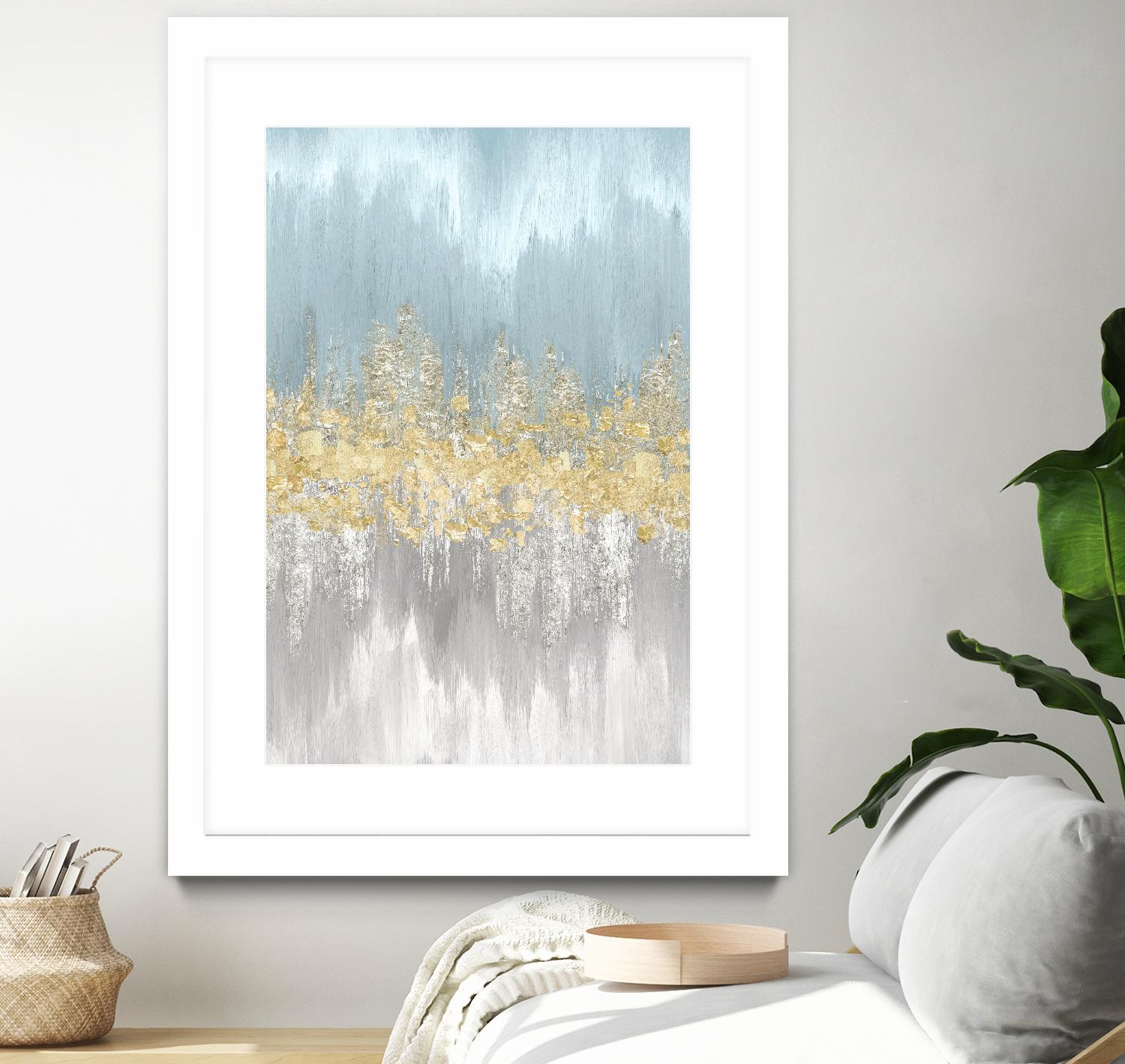 Neutral Wave Lenghts III by Eva Watts on GIANT ART - gold abstract