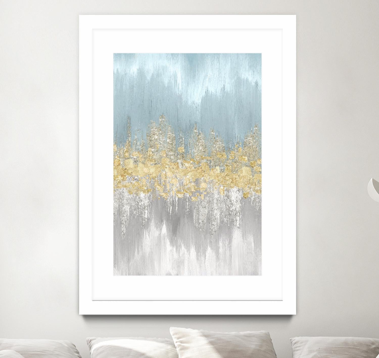 Neutral Wave Lenghts III by Eva Watts on GIANT ART - gold abstract