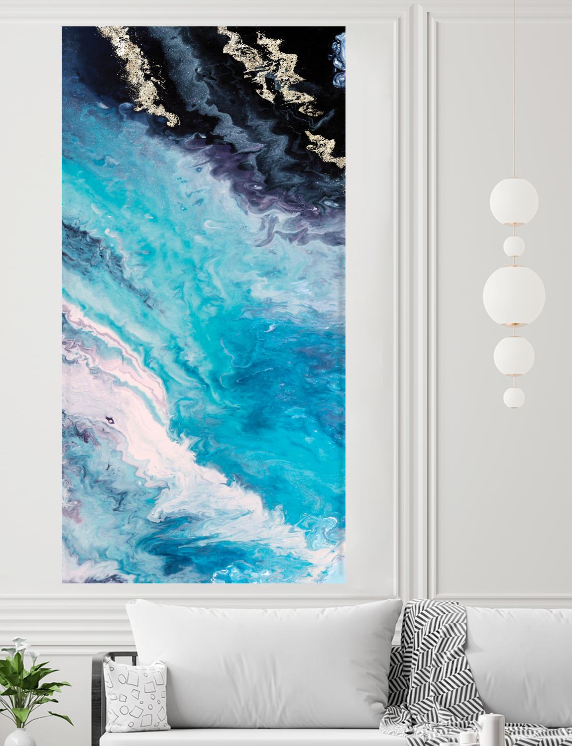 Shore Line From Above by Eva Watts on GIANT ART - white abstract
