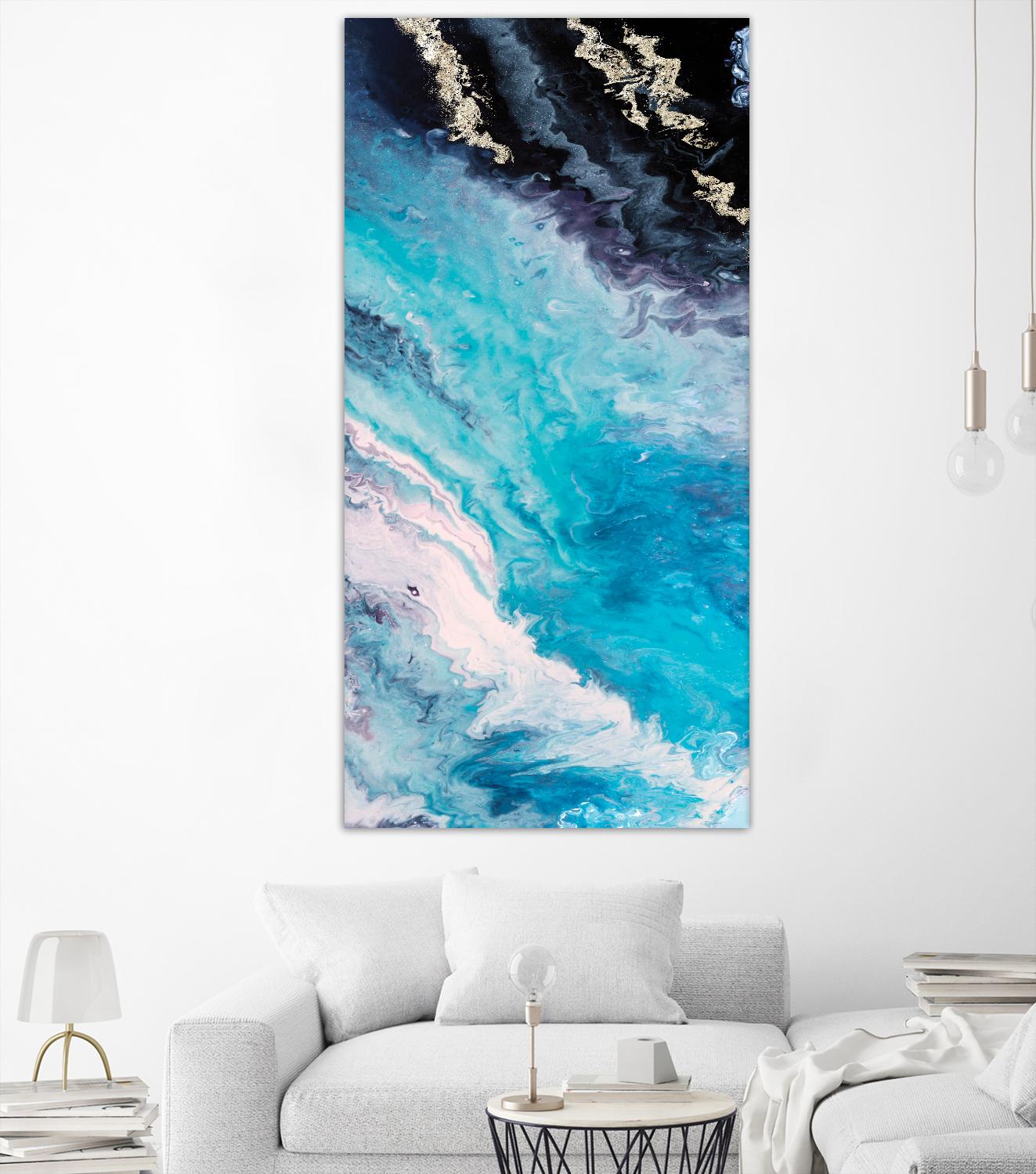 Shore Line From Above by Eva Watts on GIANT ART - white abstract